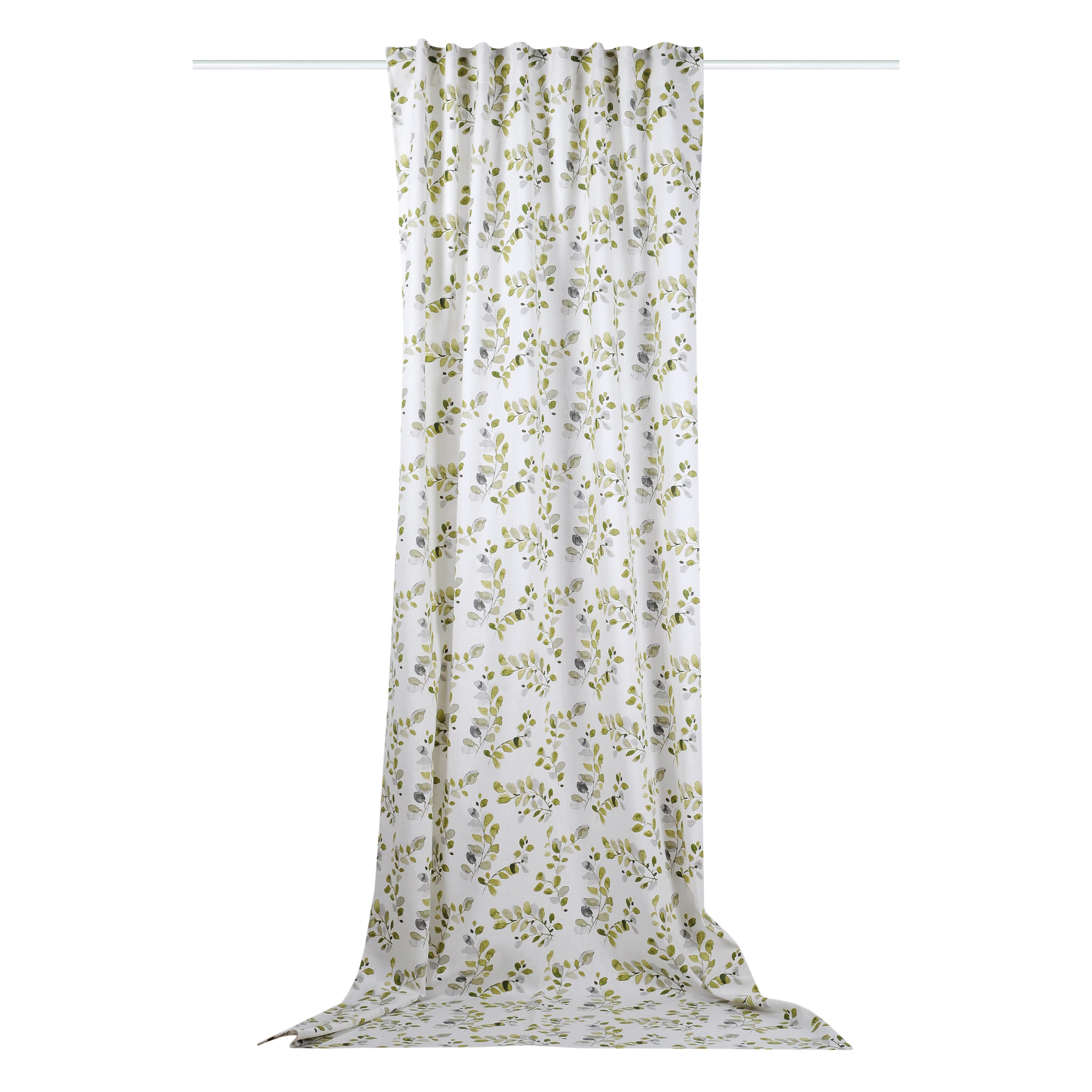 Tenda Acacia verde, fettuccia e passanti nascosti 140x280 cm - 2