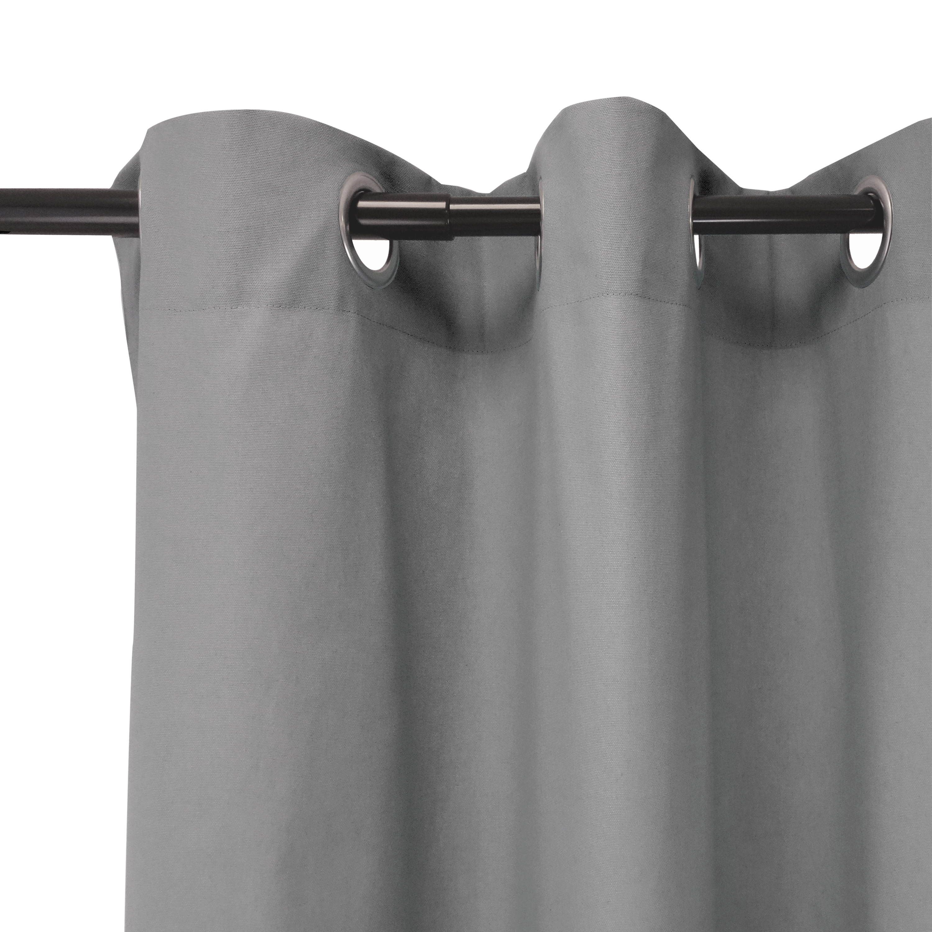 Cortina ollaos sunny algodón inspire liso gris granito de 140x280cm