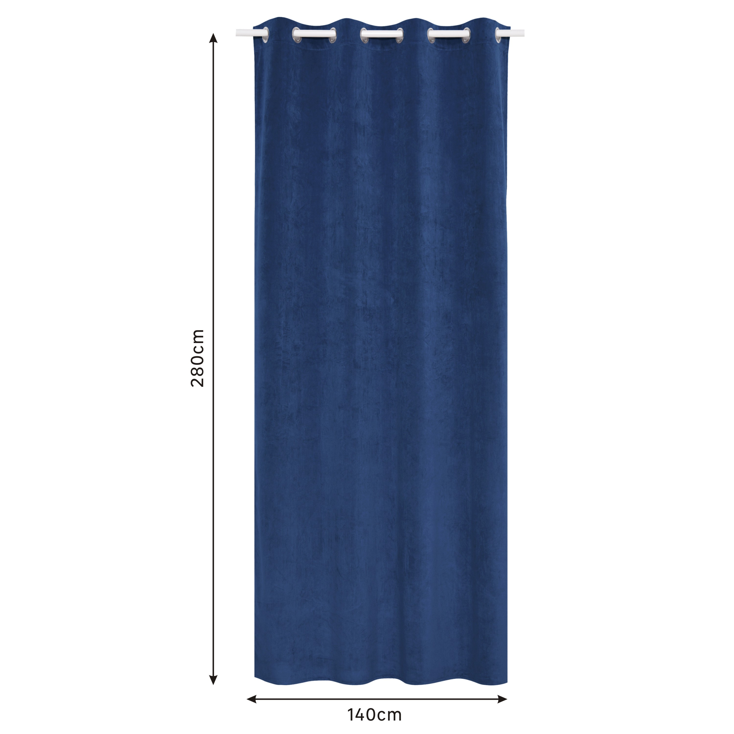 Zasłona welurowa Dubbo granatowa 140 x 280 cm na przelotkach Inspire - 16