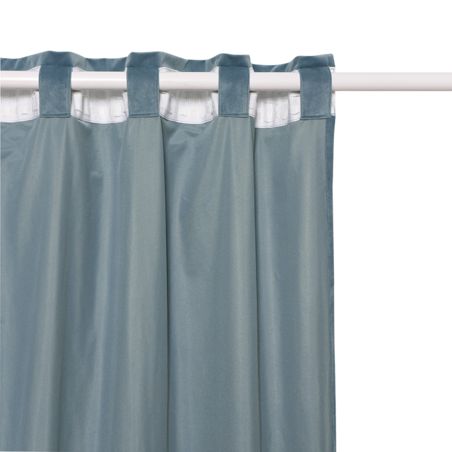 Tenda INSPIRE Ink 4 blu, fettuccia e passanti nascosti 200x280 cm