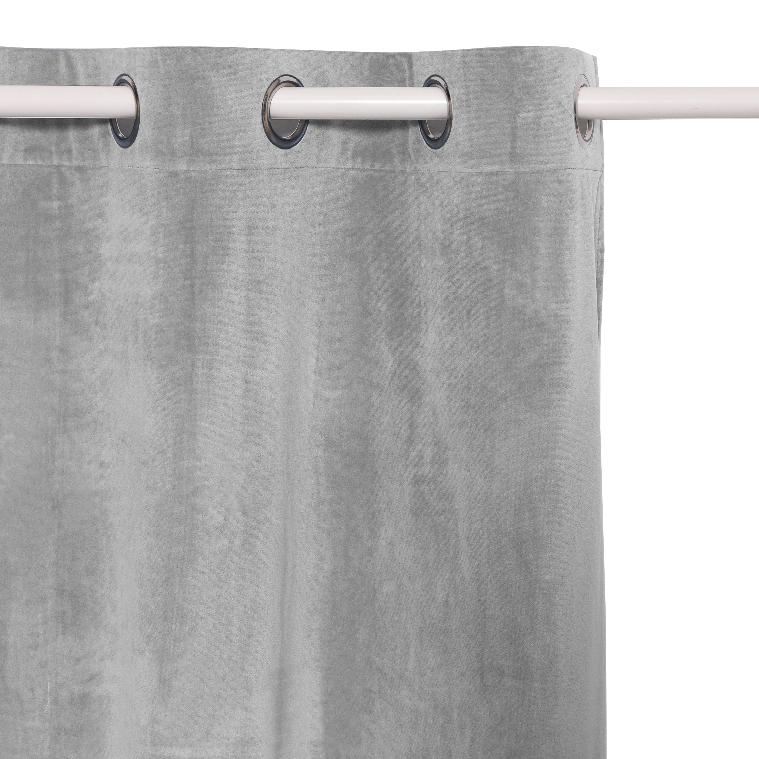 Zasłona welurowa Dubbo szara 140 x 280 cm na przelotkach Inspire - 7