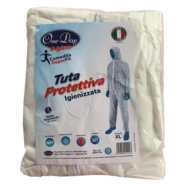 Tuta di protezione da lavoro usa e getta One Day bianco tg xl