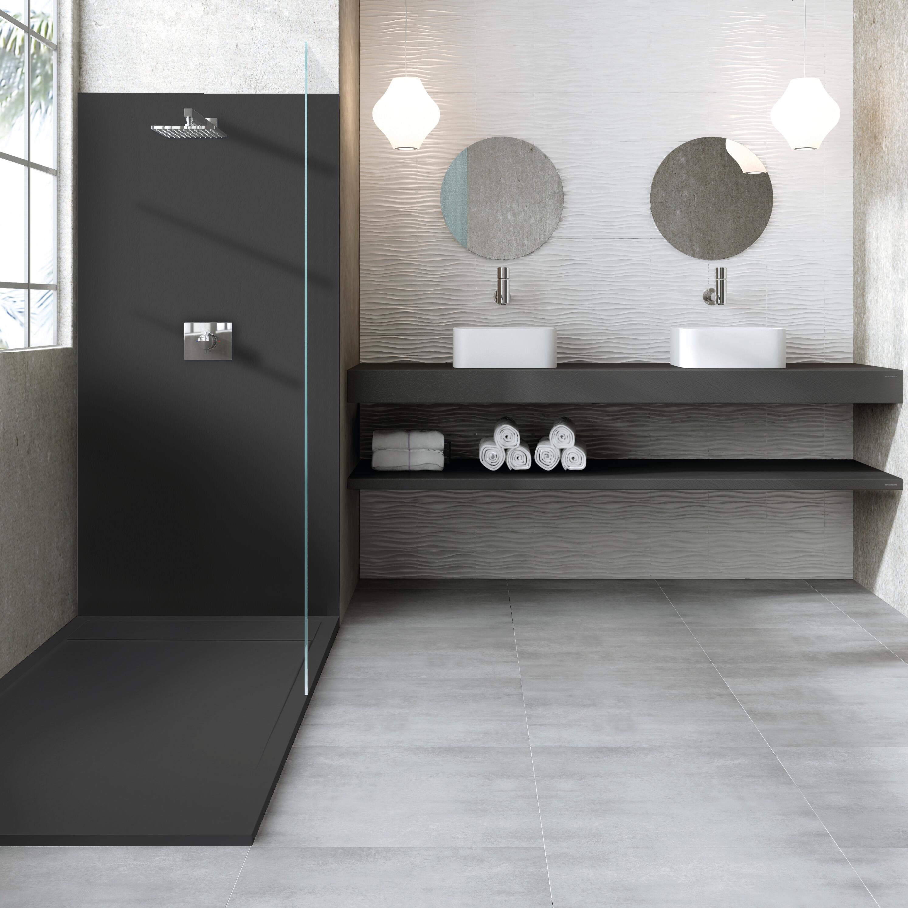 Base de duche SENSEA NEO CARGA MINERAL PRETA 140X70CM - 5