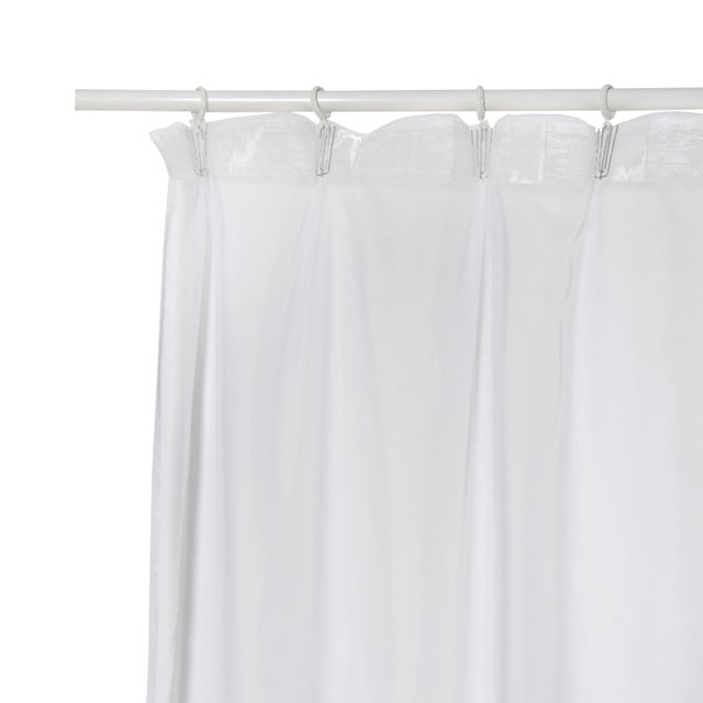 Rideau semi-transparent, Polyone, blanc H.280 x l.140 cm INSPIRE