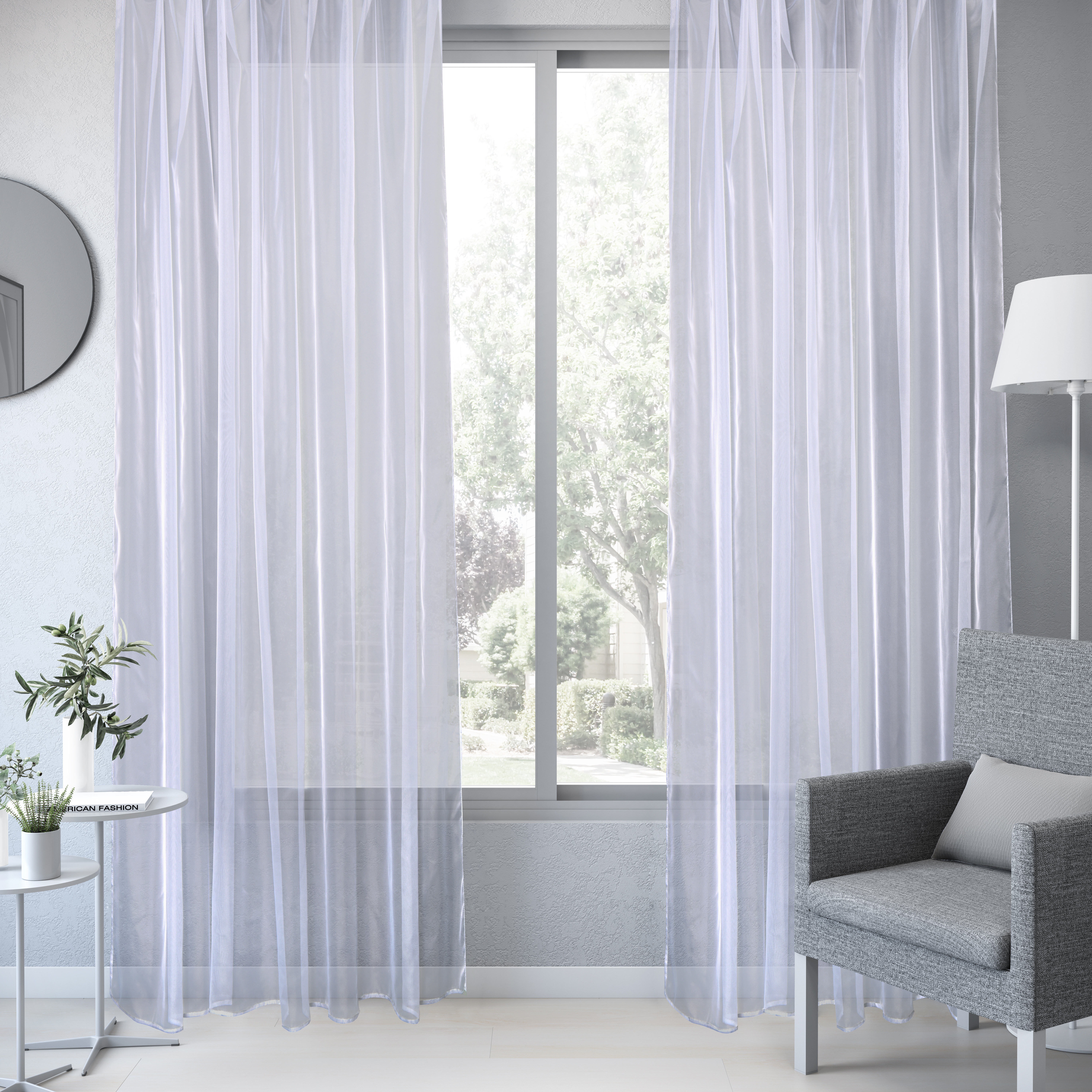 Firana na taśmie Polyone 300 x 280 cm biała Inspire - 17