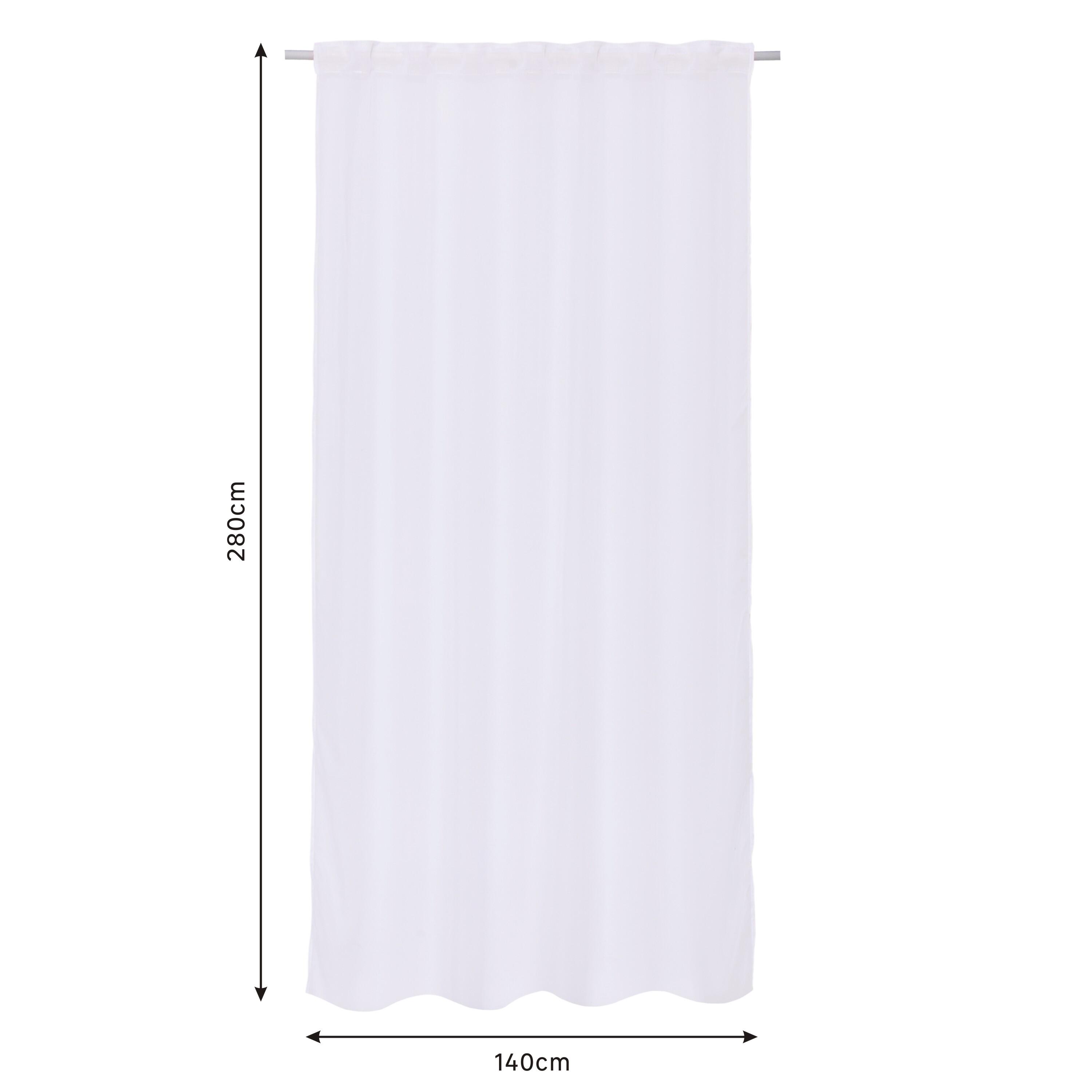 Rideau semi-transparent, Polyone, blanc H.280 x l.140 cm INSPIRE - 2