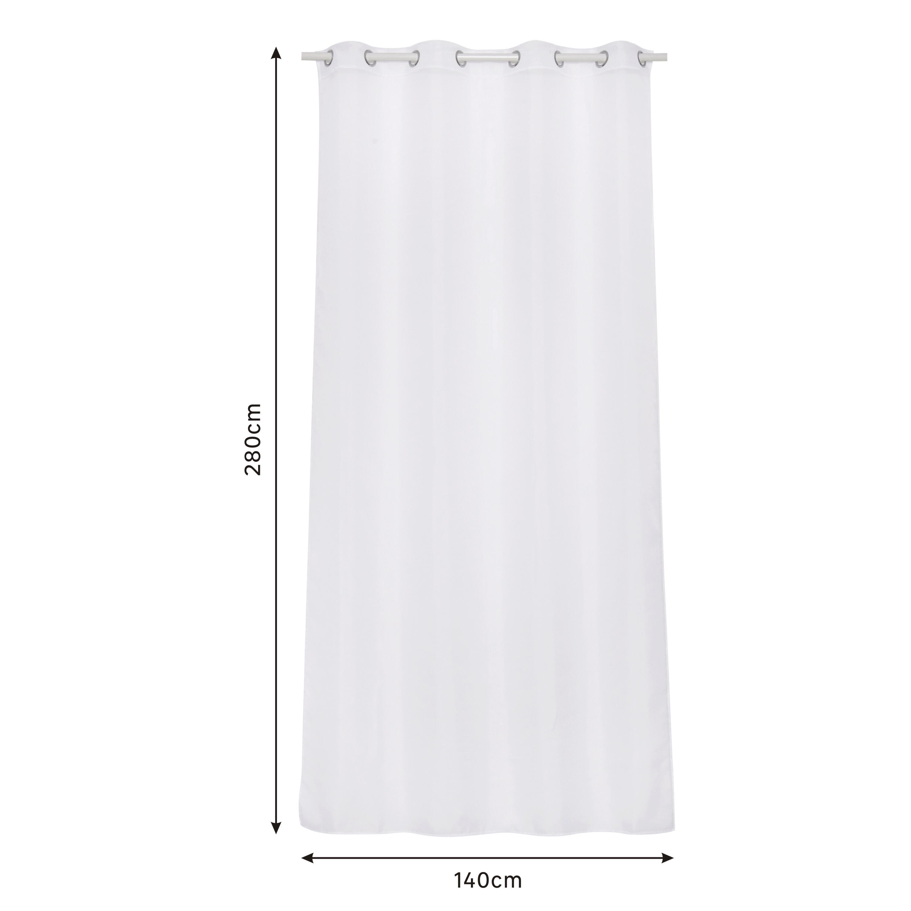 Voilage semi-transparent, Polyone, blanc H.280 x l.140 cm INSPIRE - 2