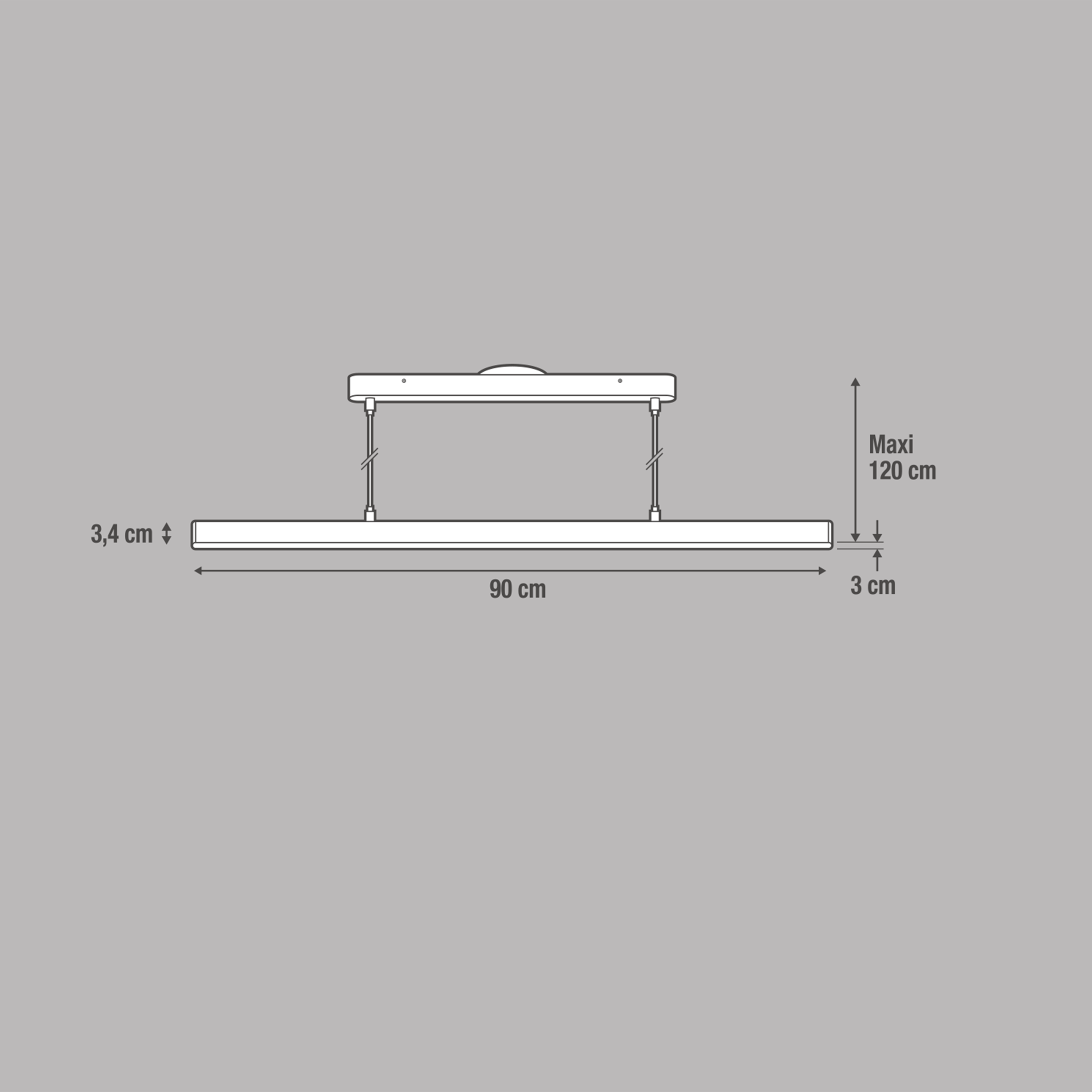 Lampa wisząca Flut czarna LED Inspire - 21