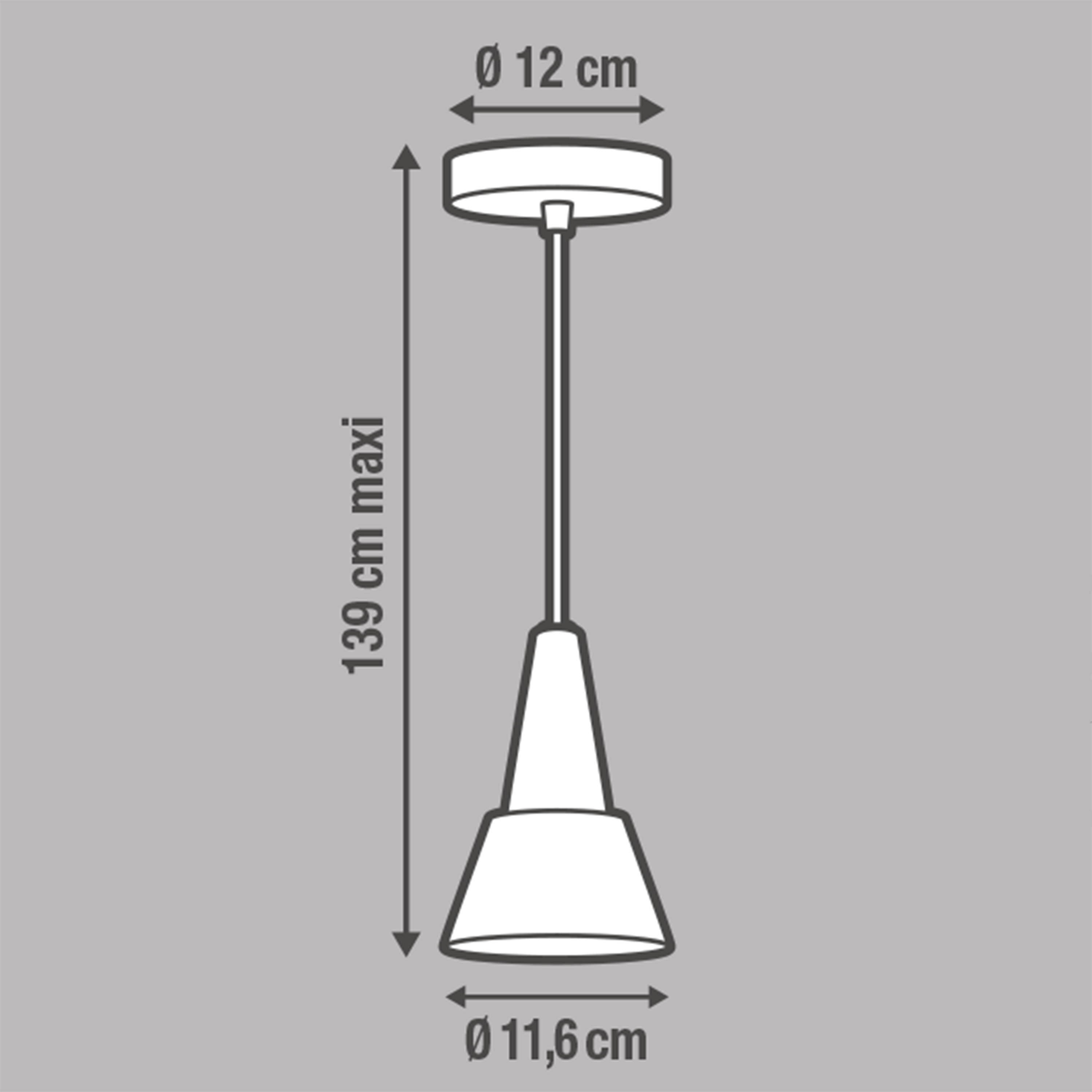 Lampa wisząca Mazugi biała E27 Inspire - 6