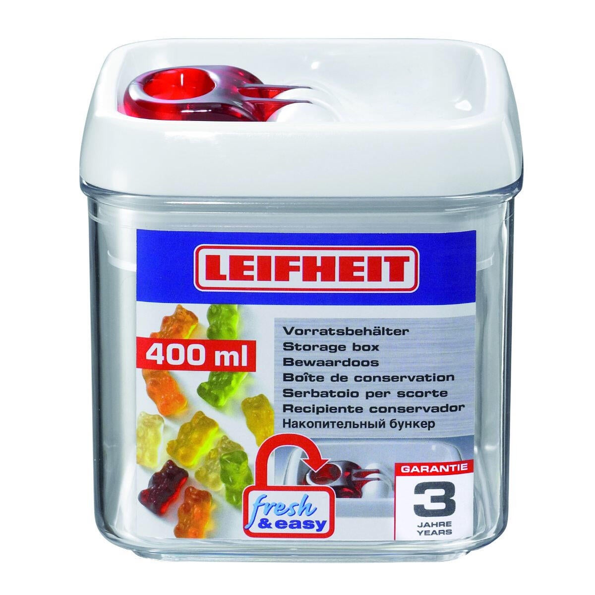 Contenitore portavivande 1 Lt Fresh&Easy Quadro LEIFHEIT in polipropilene trasparente L 9.9 x H 10.3 x P 9.9 cm - 3