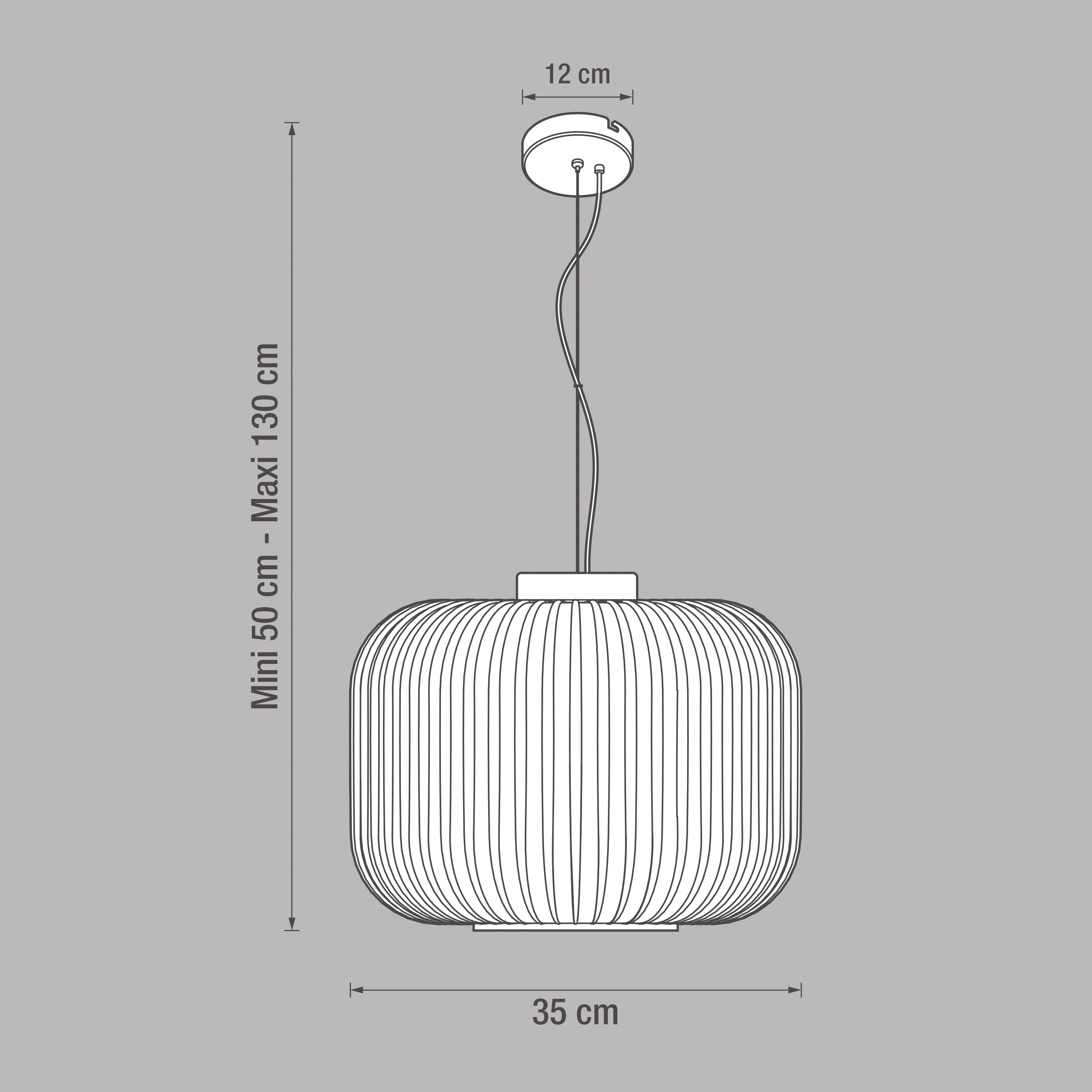 Lampa wisząca Belluna biała E27 Inspire - 10