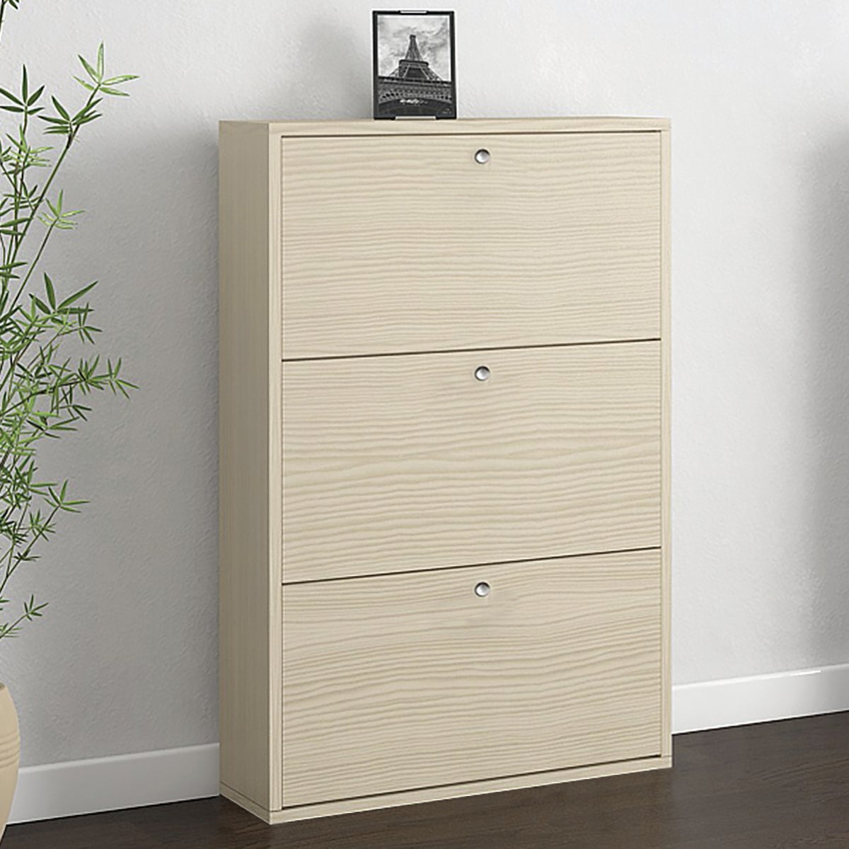 Scarpiera Slim olmo 3 ante L 73 x H 110 x P 15 cm 9 paia, beige - 2