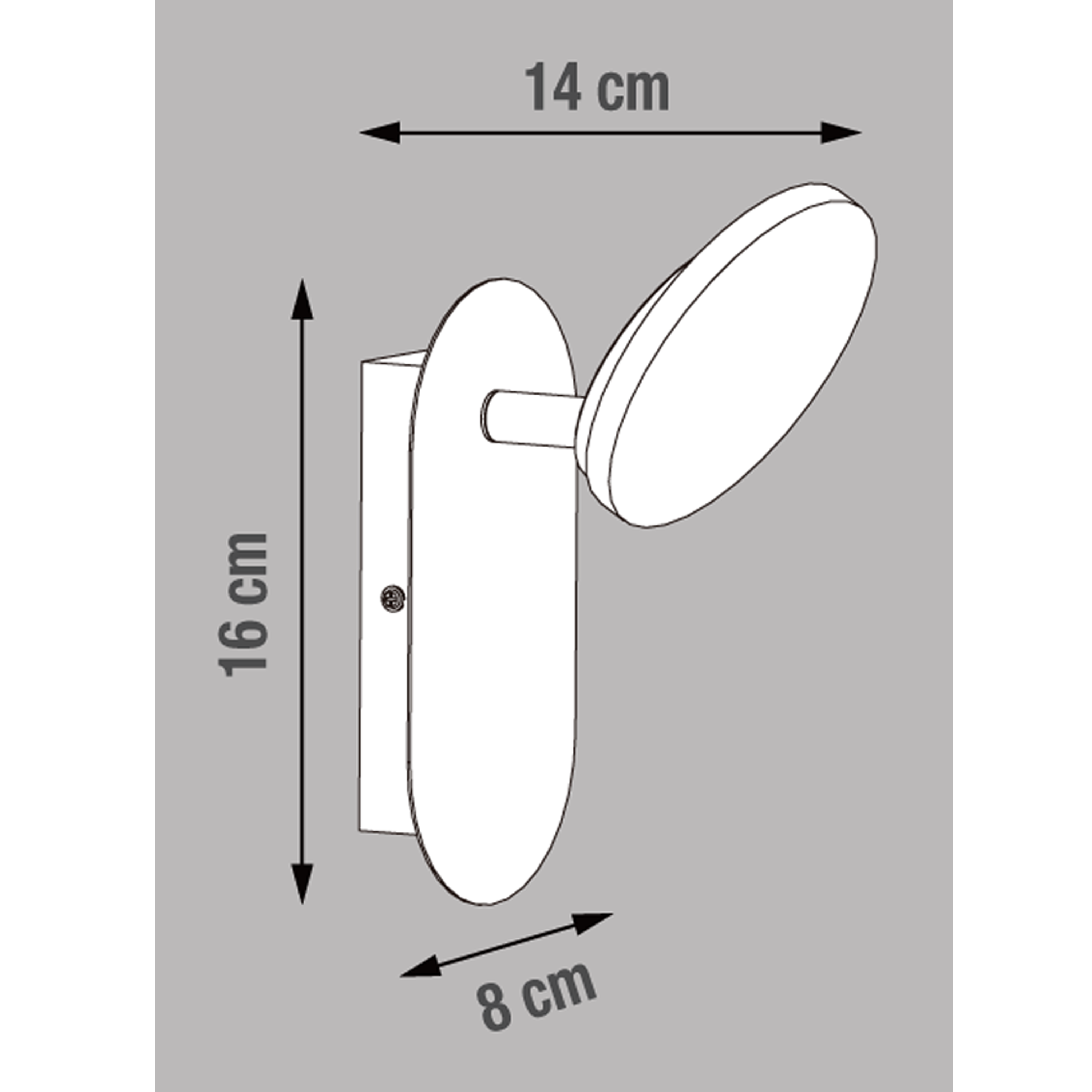 Spot patère LED design, fer chrome, INSPIRE Loob - 6