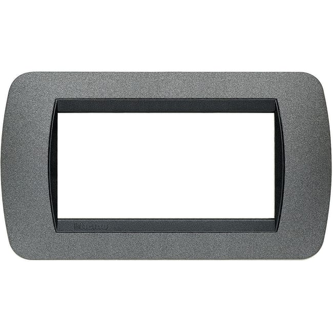 Leroymerlin Placca 4 moduli Living International BTICINO grafite