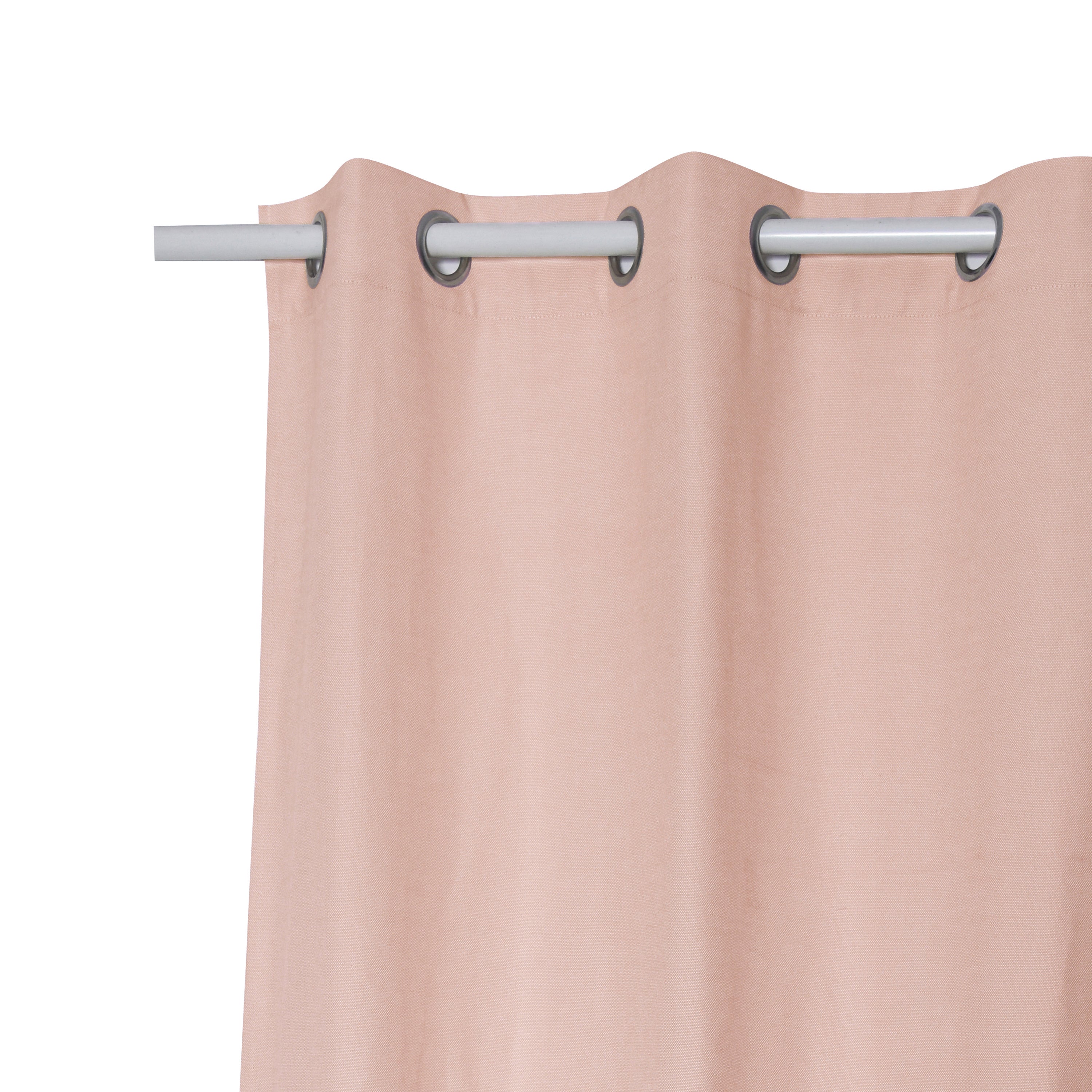 Rideau tamisant, Andrea, coton, rose H.280 x l.140 cm INSPIRE | Leroy ...