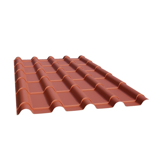 Leroymerlin Lastra coppo Corinzio in acciaio 86 x 155 cm Sp 36 mm rosso