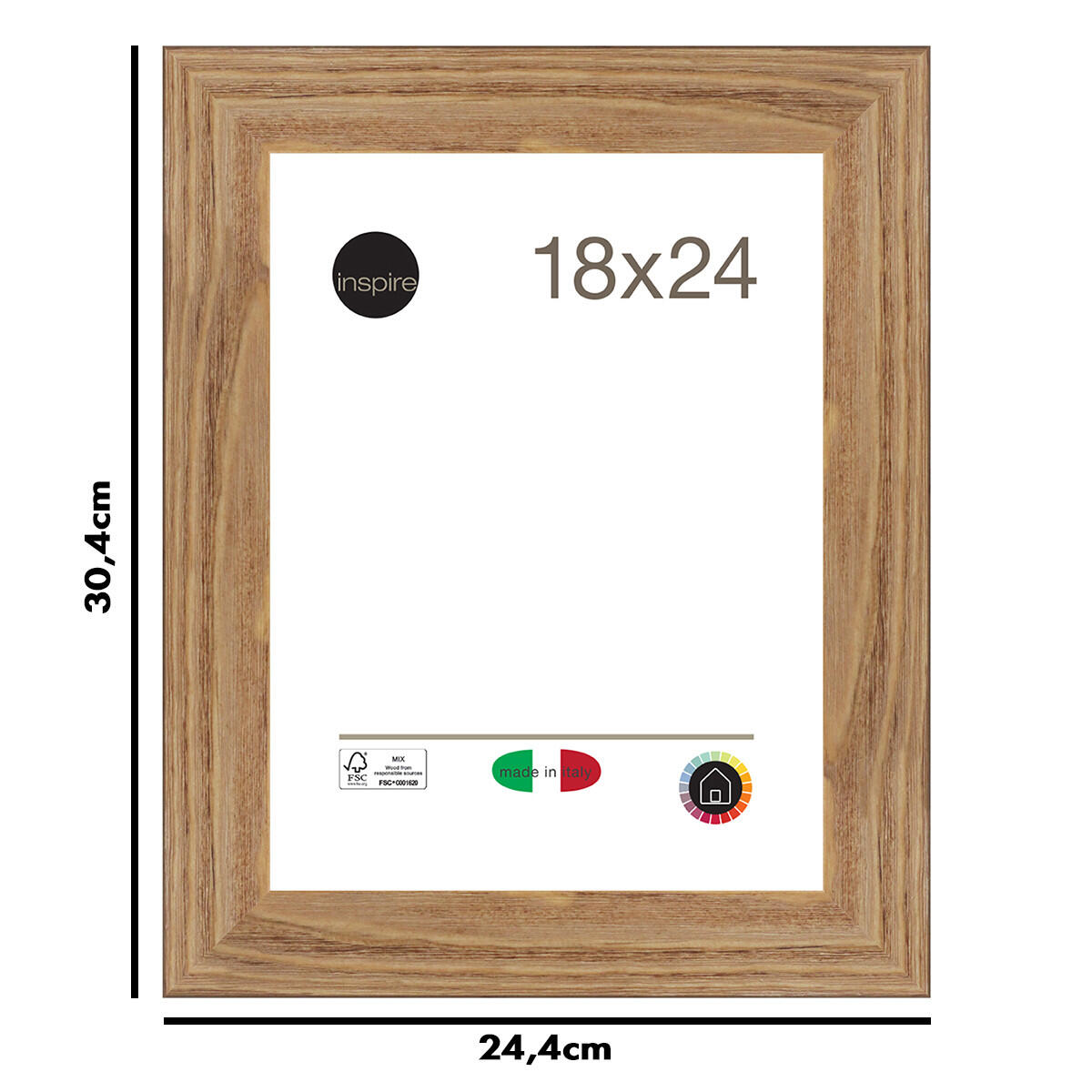 Cornice18x24 cm in legno rovere opaco per foto INSPIRE Maussane - 5