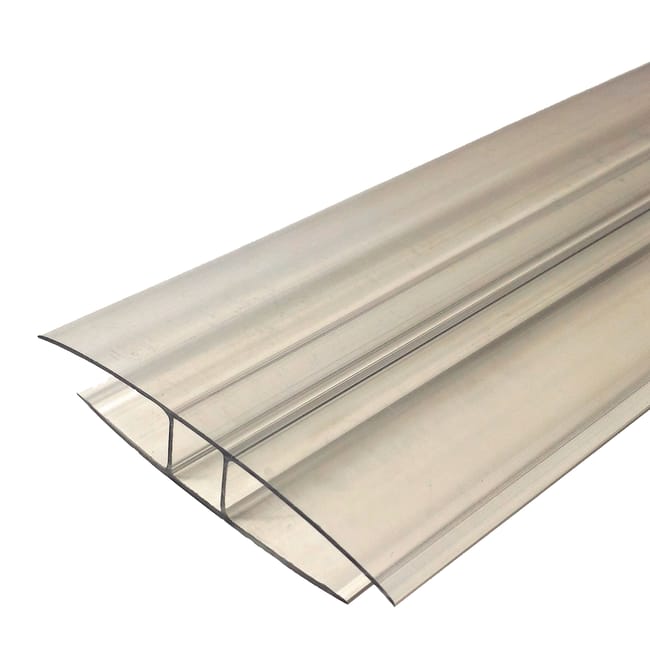 Leroymerlin Profilo di giunzione forma h ONDULINE in policarbonato colore trasparente Dimensioni L 210cm x P 6.5 cm x sp. 6 mm