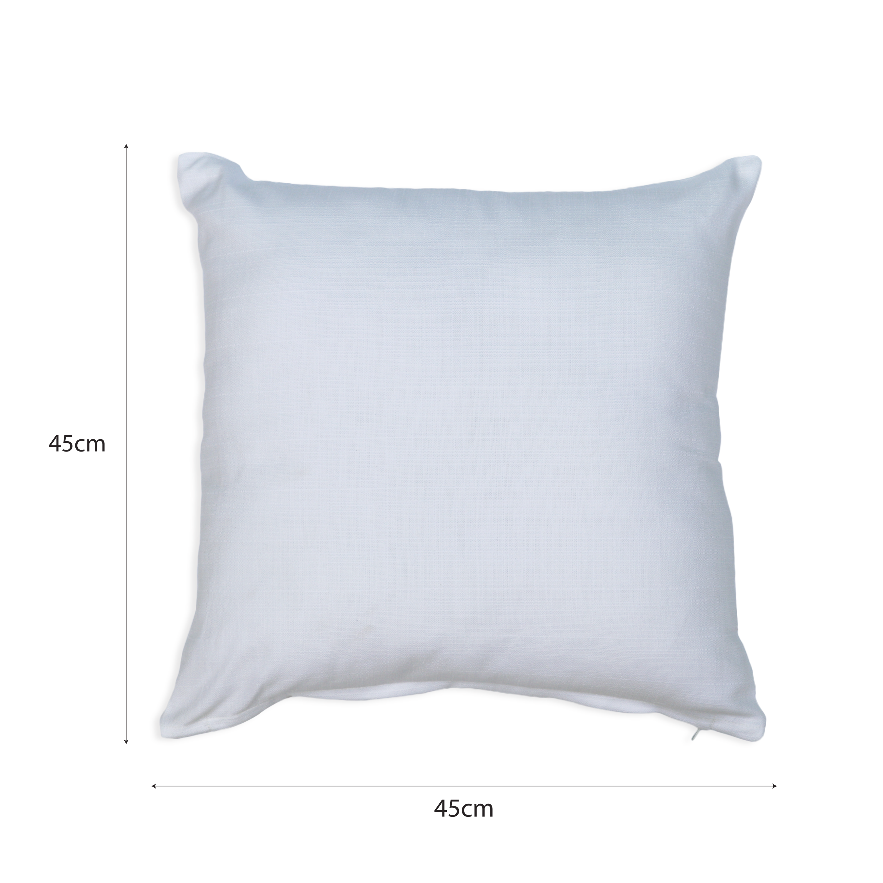 Coussin Leya, 100% coton biologique, blanc l.45 x H.45 cm INSPIRE - 2