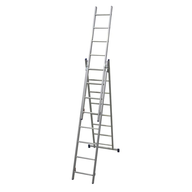 Leroymerlin Scala a sfilo FACAL Stilo 3 rampe in alluminio 3 x 8 gradini portata massima 150 kg EN 131 per lavori fino a 6 m