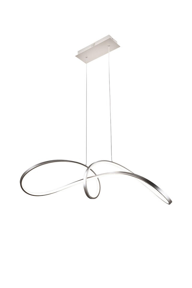 Lampadario LED moderno Even nichel, luce naturale 3075 lumen, NOVECENTO