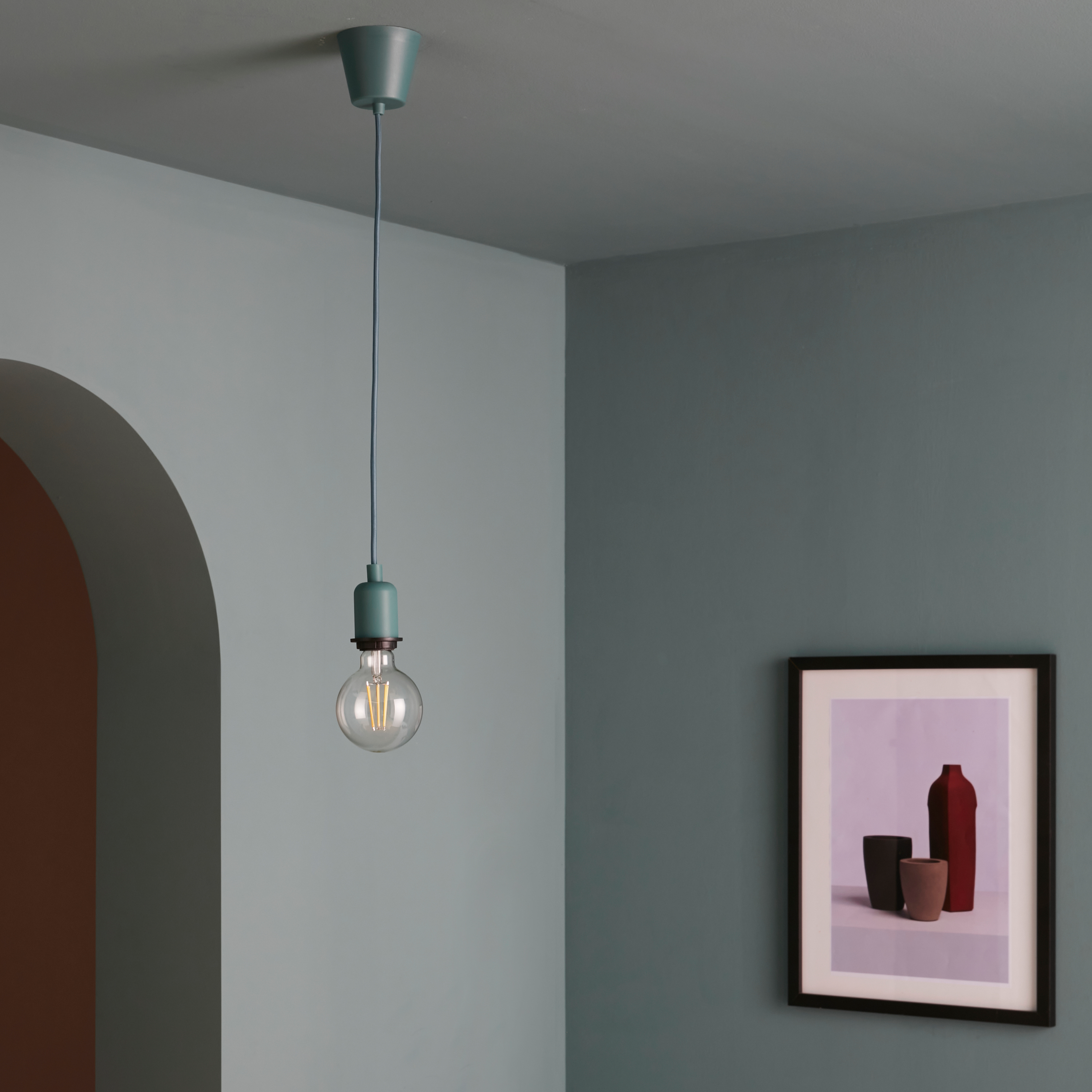 Suspension composable Coloma E27 INSPIRE, silicone vert - 3