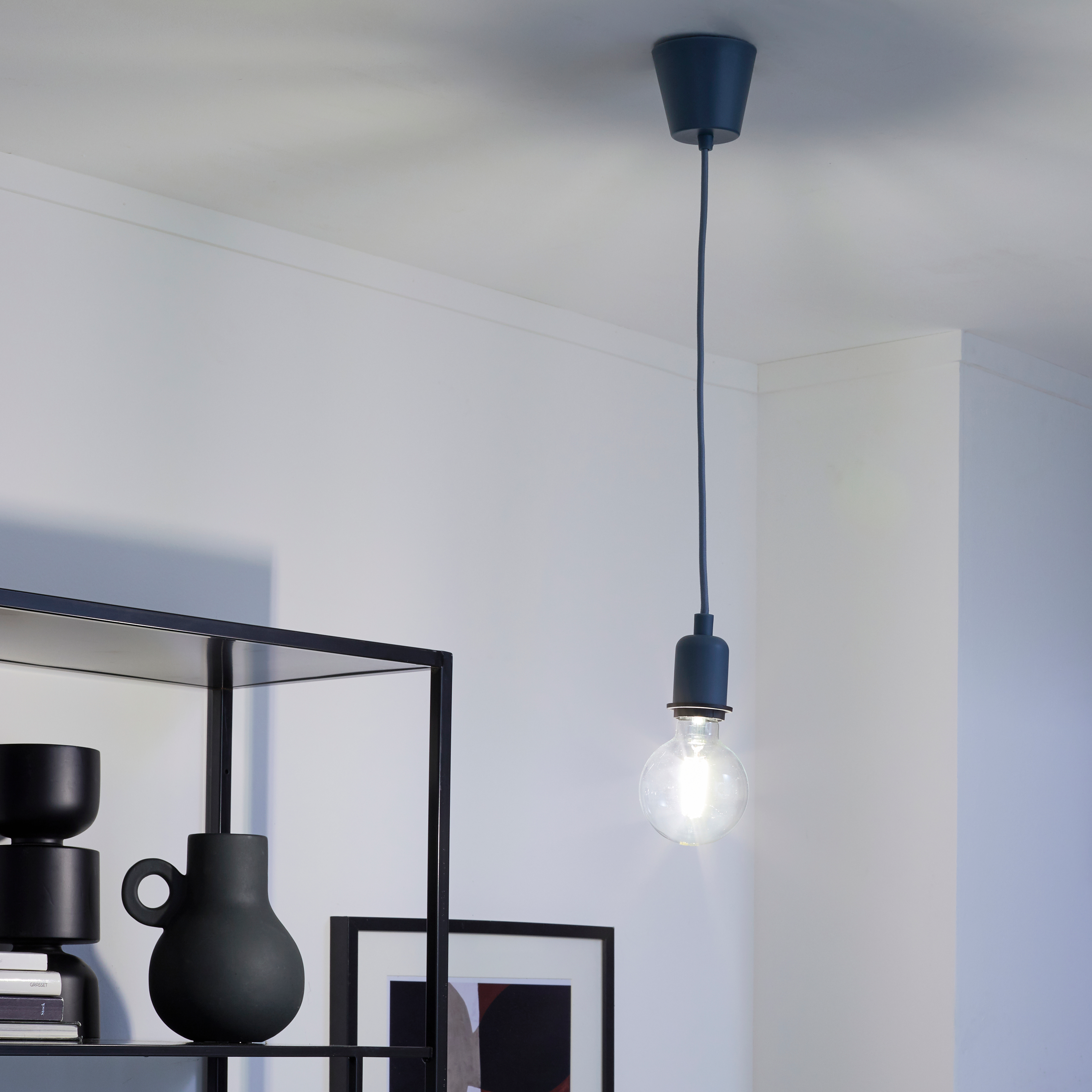 Suspension composable Coloma E27 INSPIRE, silicone bleu - 2