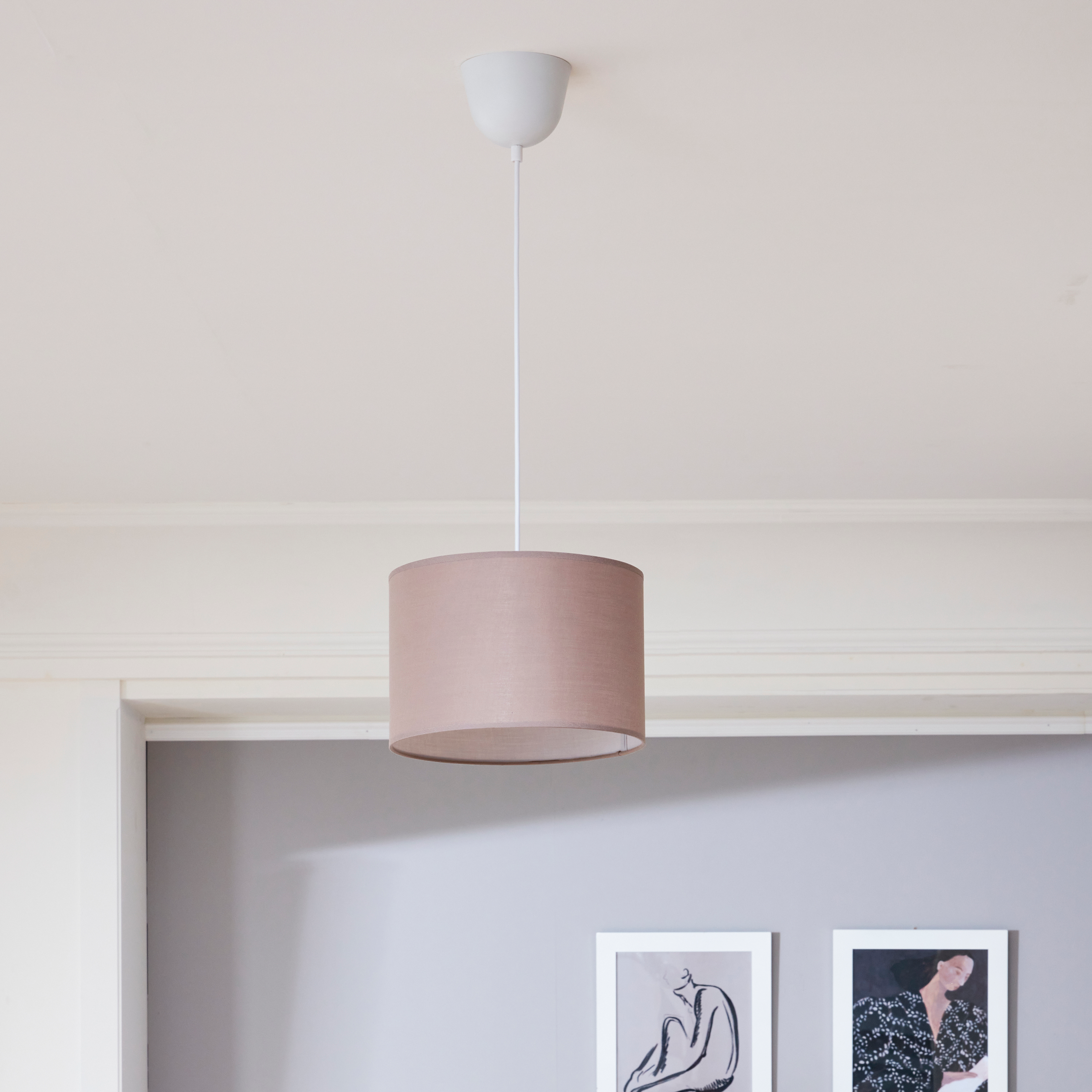 Lampa wisząca Sitia 28 cm taupe E27 Inspire - 4