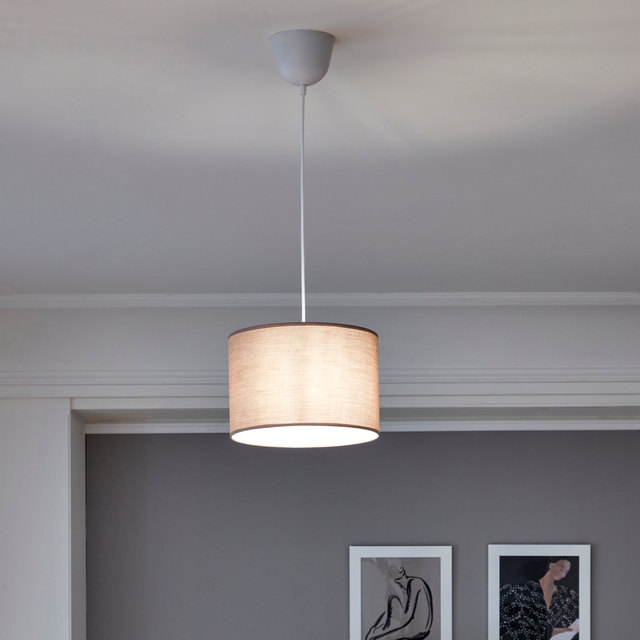 Lampa wisząca Sitia 28 cm taupe E27 Inspire