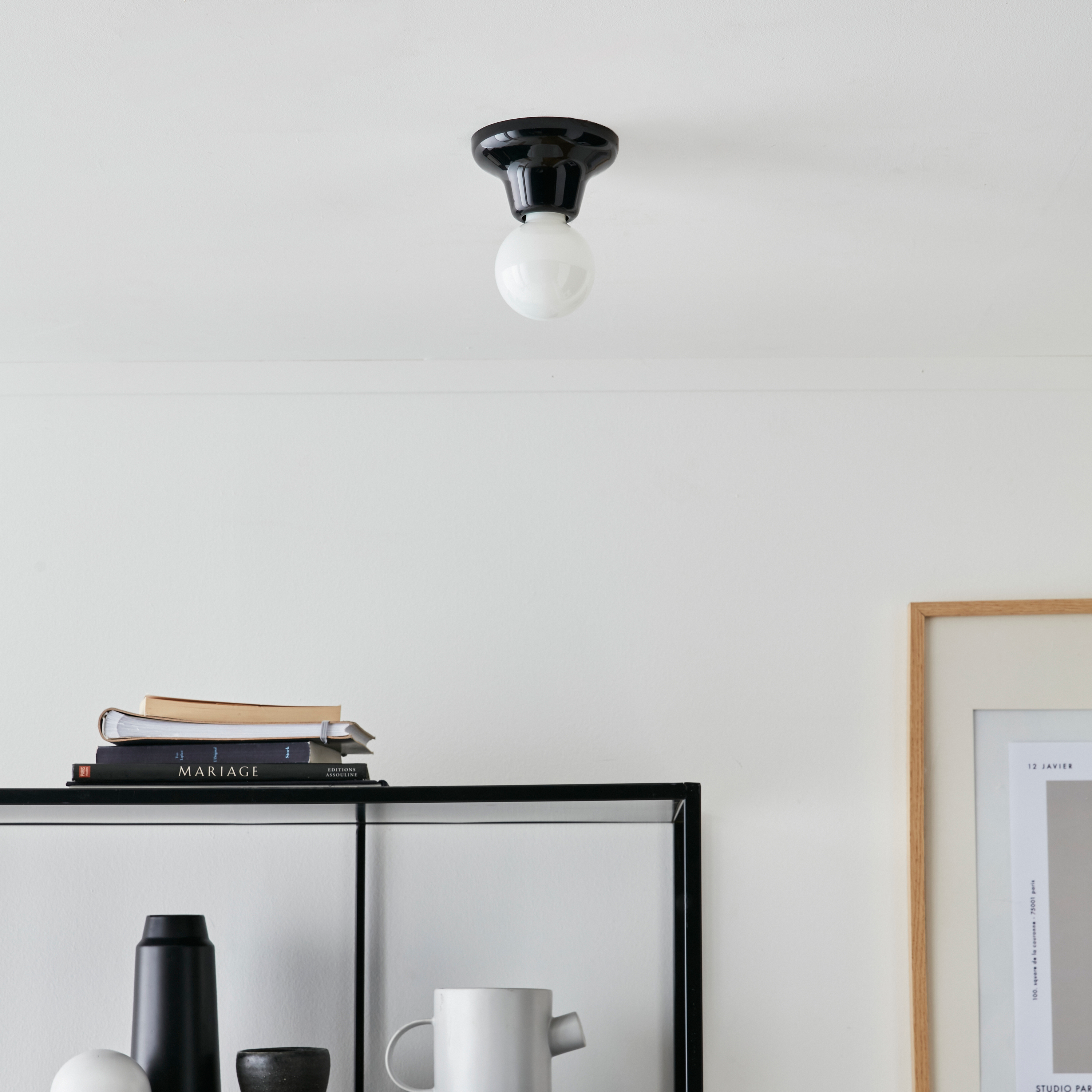 Plafoniera industriale Goteo Ø 12 cm nero IP20, 1XE27 INSPIRE - 3