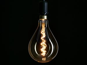 Luci da Esterno  Lampada LED con estetica vintage Maxi Globo 8W E27 Vetro  Oro Dimmerabile