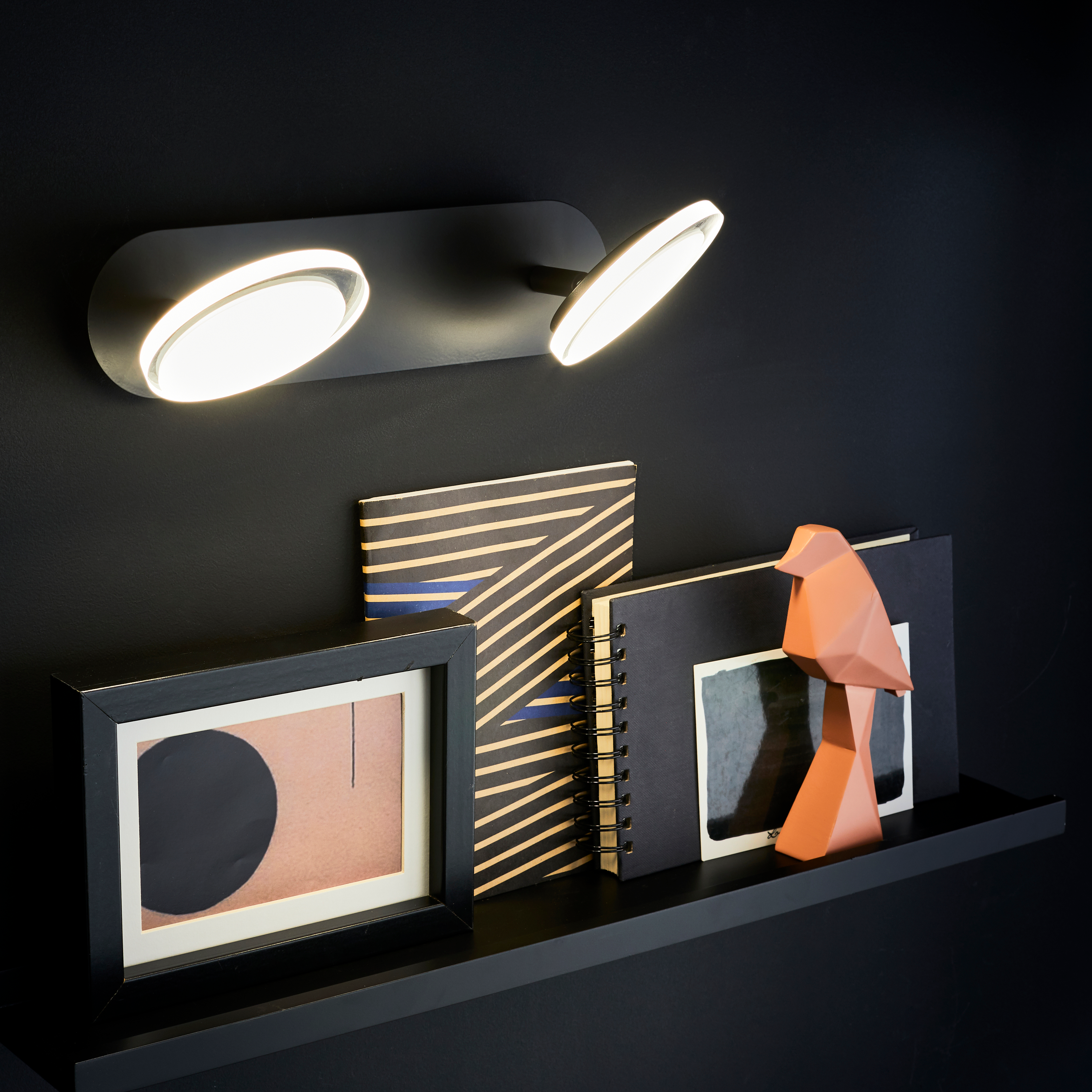 Foco decorativo com lâmpada Inspire LED 1320lm 2 luzes pintado preto - 7