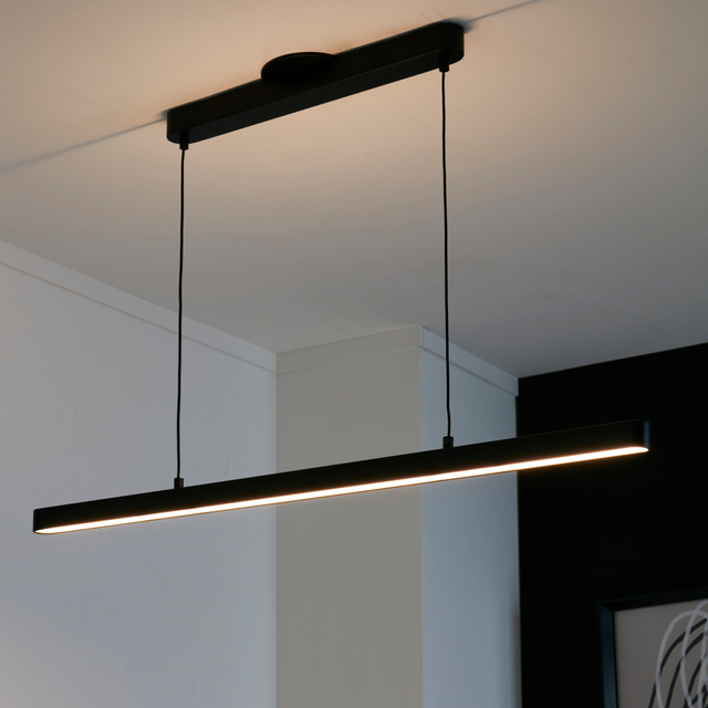 Lampa wisząca Flut czarna LED Inspire