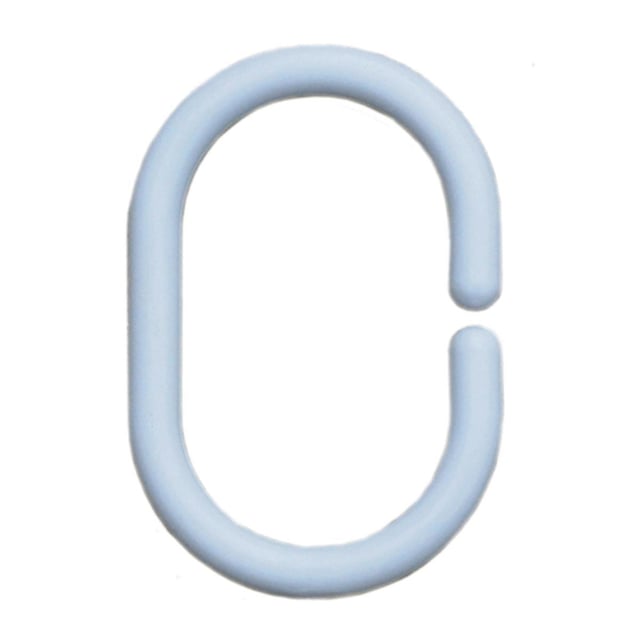 20 Anelli Metallici Neri Per Tende Doccia - Apertura Facile, Diametro Interno 38mm