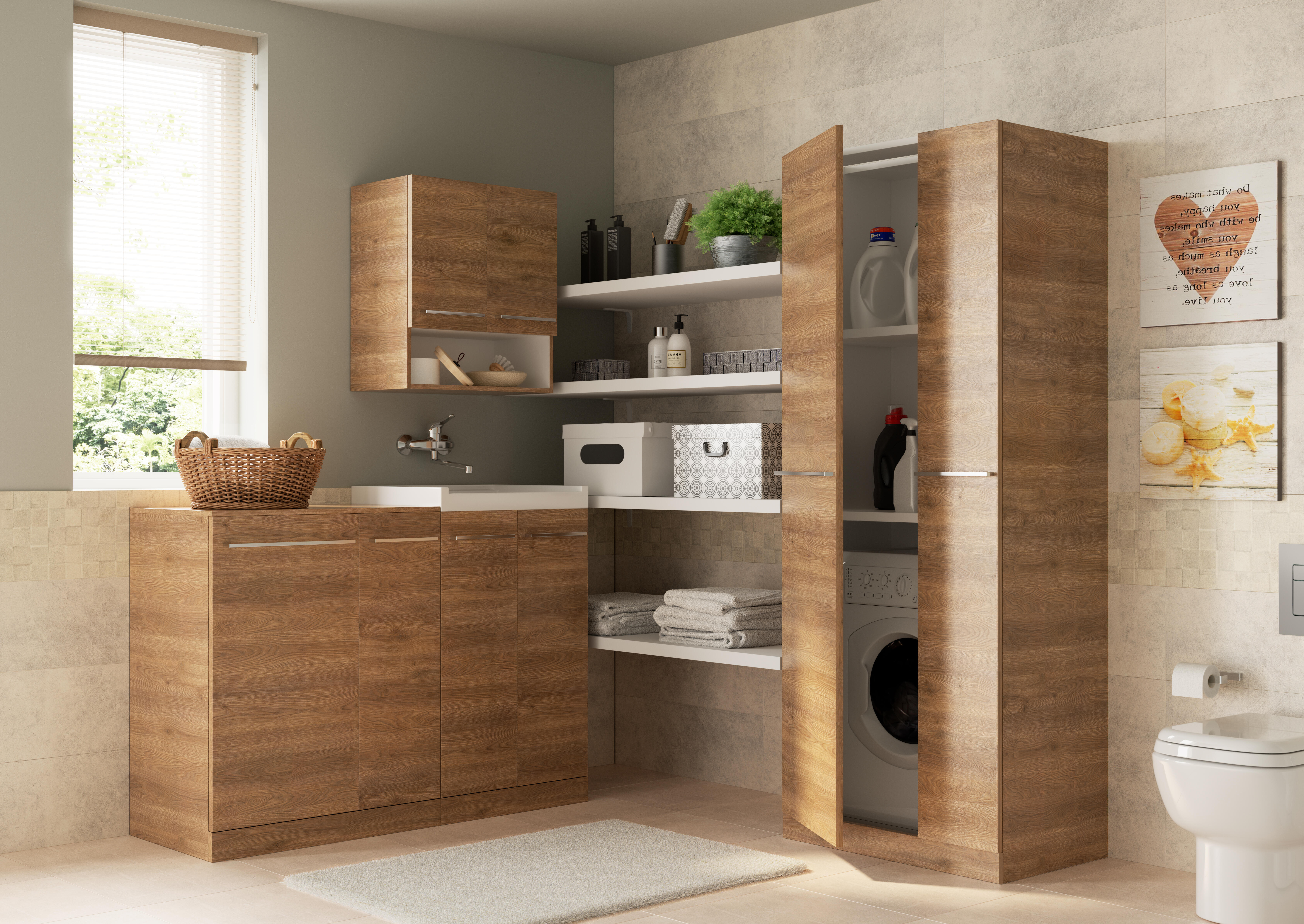 Lavanderia a casa scegliere mobili per lavatrice e asciugatrice Leroy Merlin
