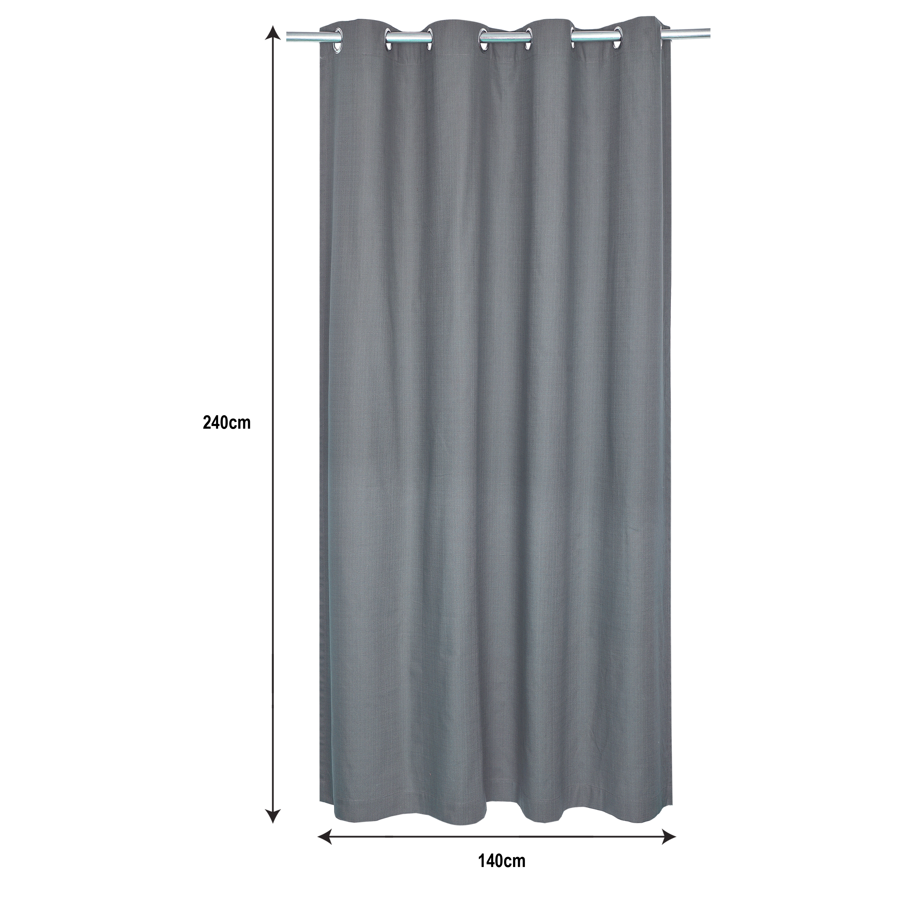 Tenda INSPIRE Leya grigio, occhiello 140x280 cm - 15