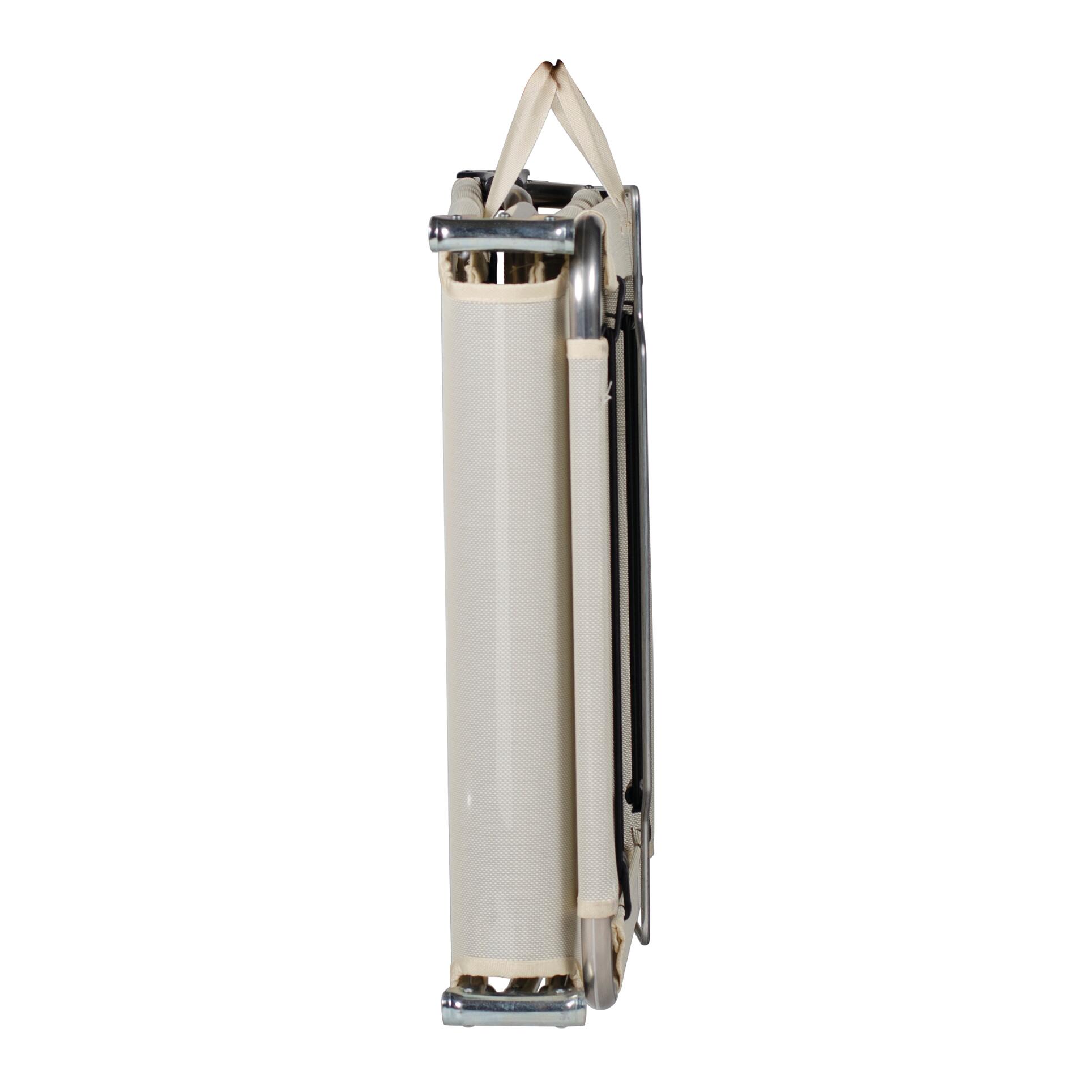 Lettino senza cuscino Sun FIAM in alluminio grigio e seduta beige - 5
