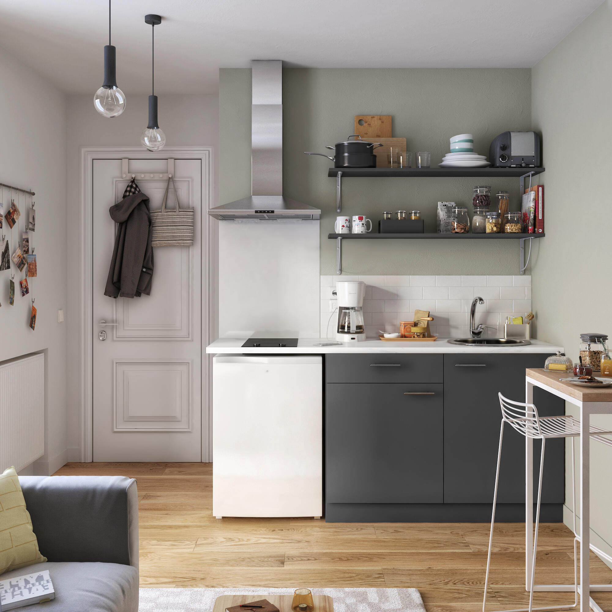 Front kuchenny F60/103 Sofia szary Delinia iD - 12