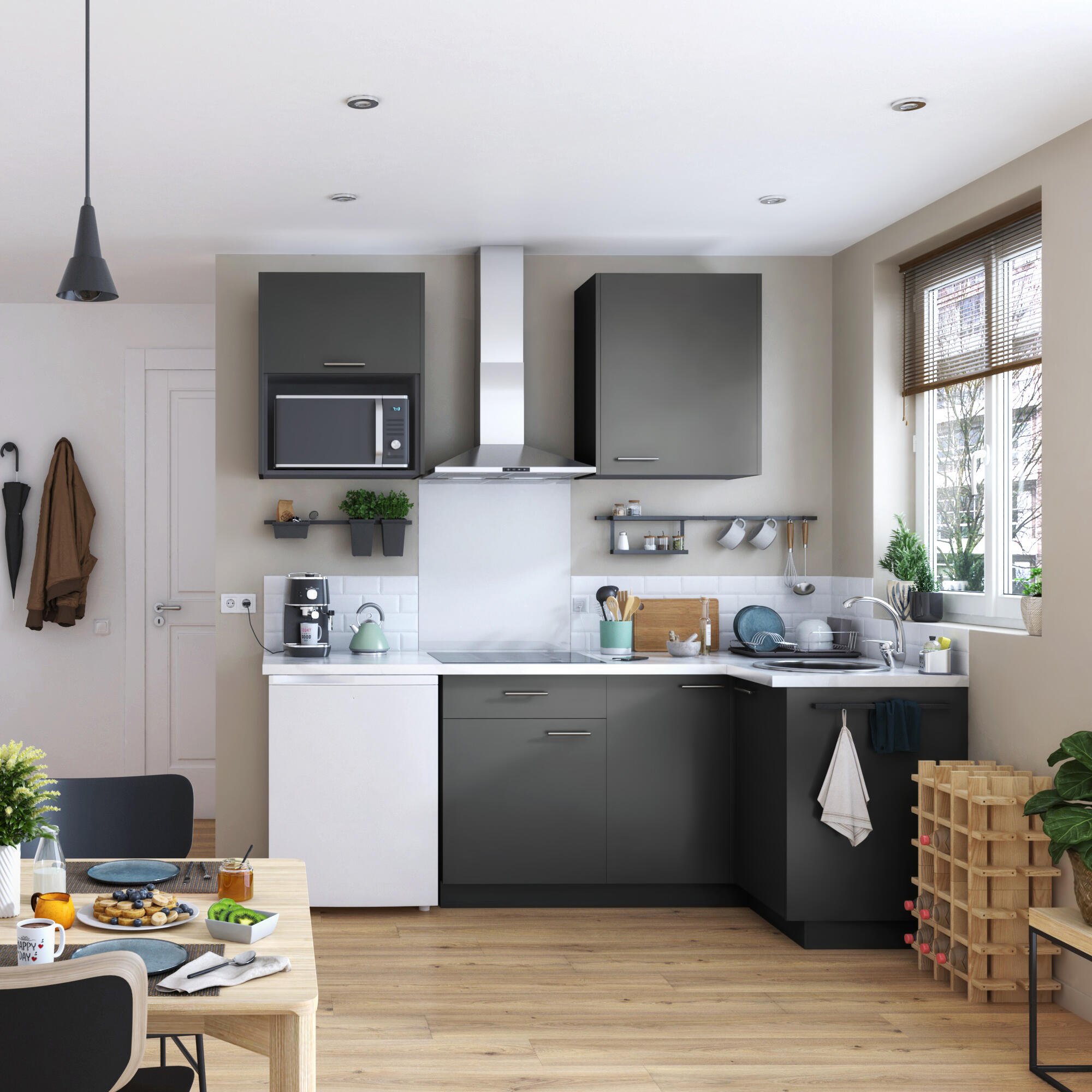 Frente gaveta de cozinha Delinia Sofia 60X39 cm cinza - 12