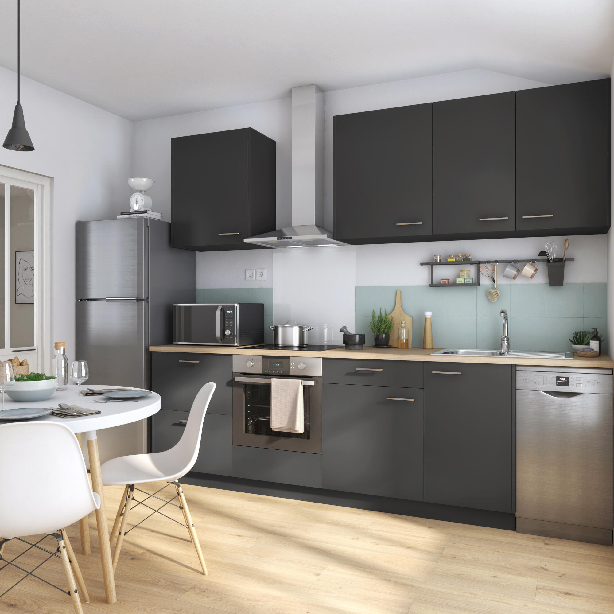 Frente gaveta de cozinha Delinia Sofia 60X39 cm cinza - 10