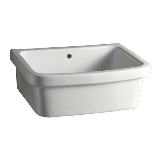 Lavatoio per bucato in ceramica bianco GAROFALO Basin Ceramic L 60 x P 45 x Sp 60 cm da interno