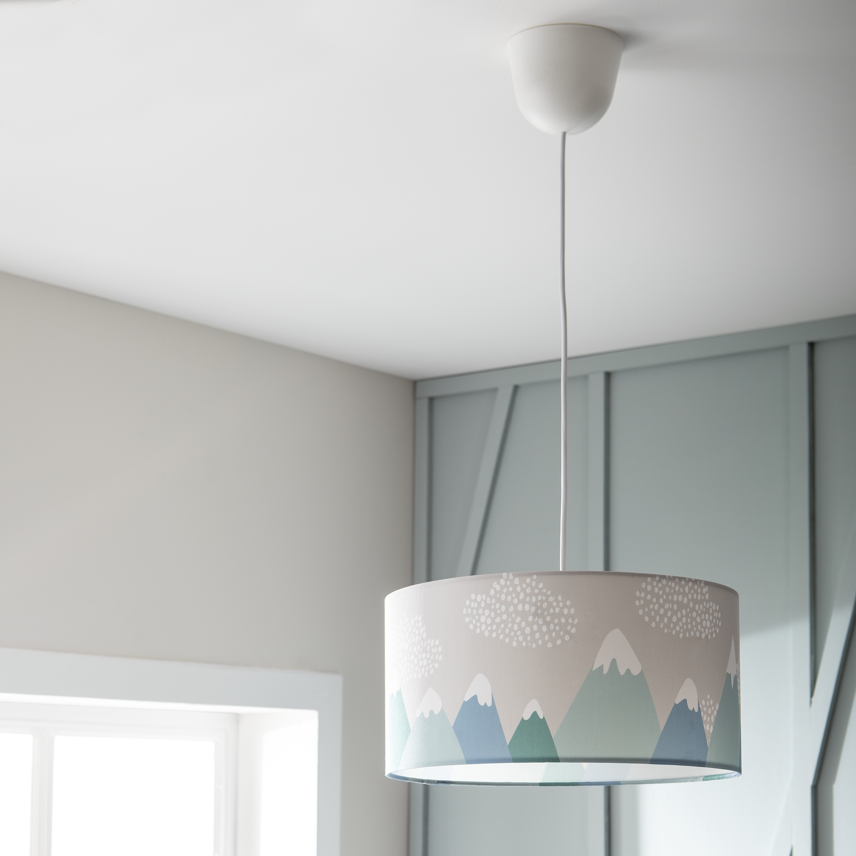 Lampa wisząca Hill niebiesko-zielona E27 Inspire - 2