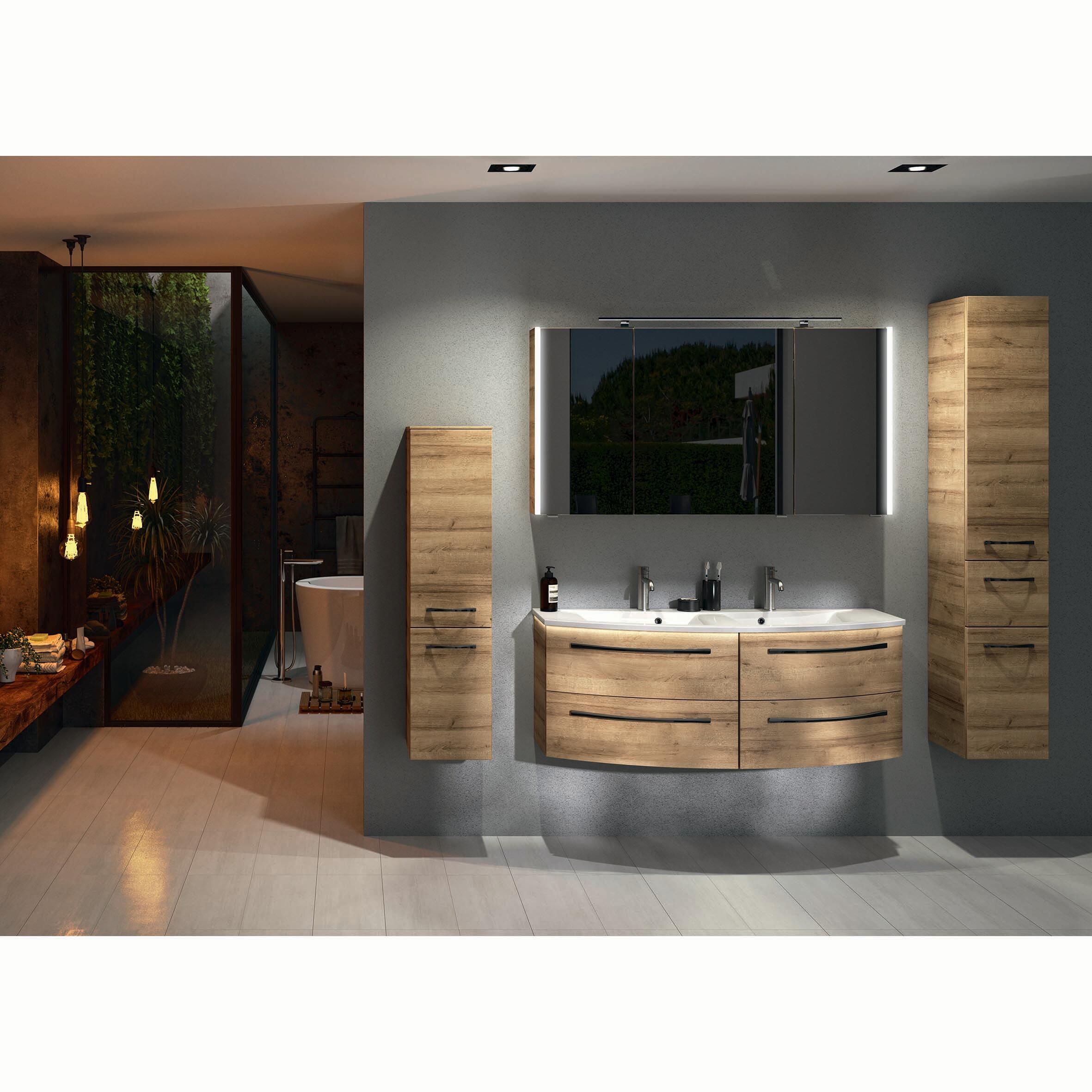 Lavabo a incasso rettangolare Neo Moon L 131 x H 2 cm in resina bianco - 2