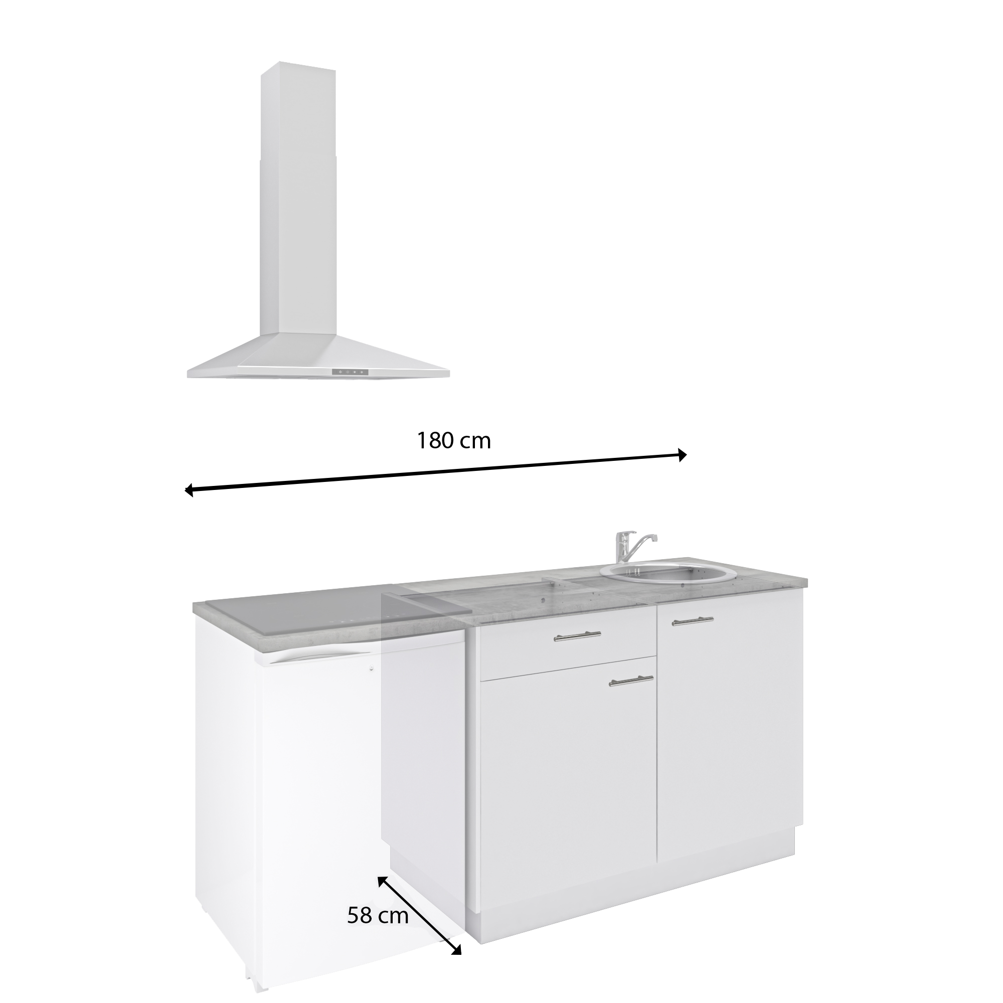 Painel/Porta de cozinha Delinia Sofia 60 x 77 cm branco mate - 5