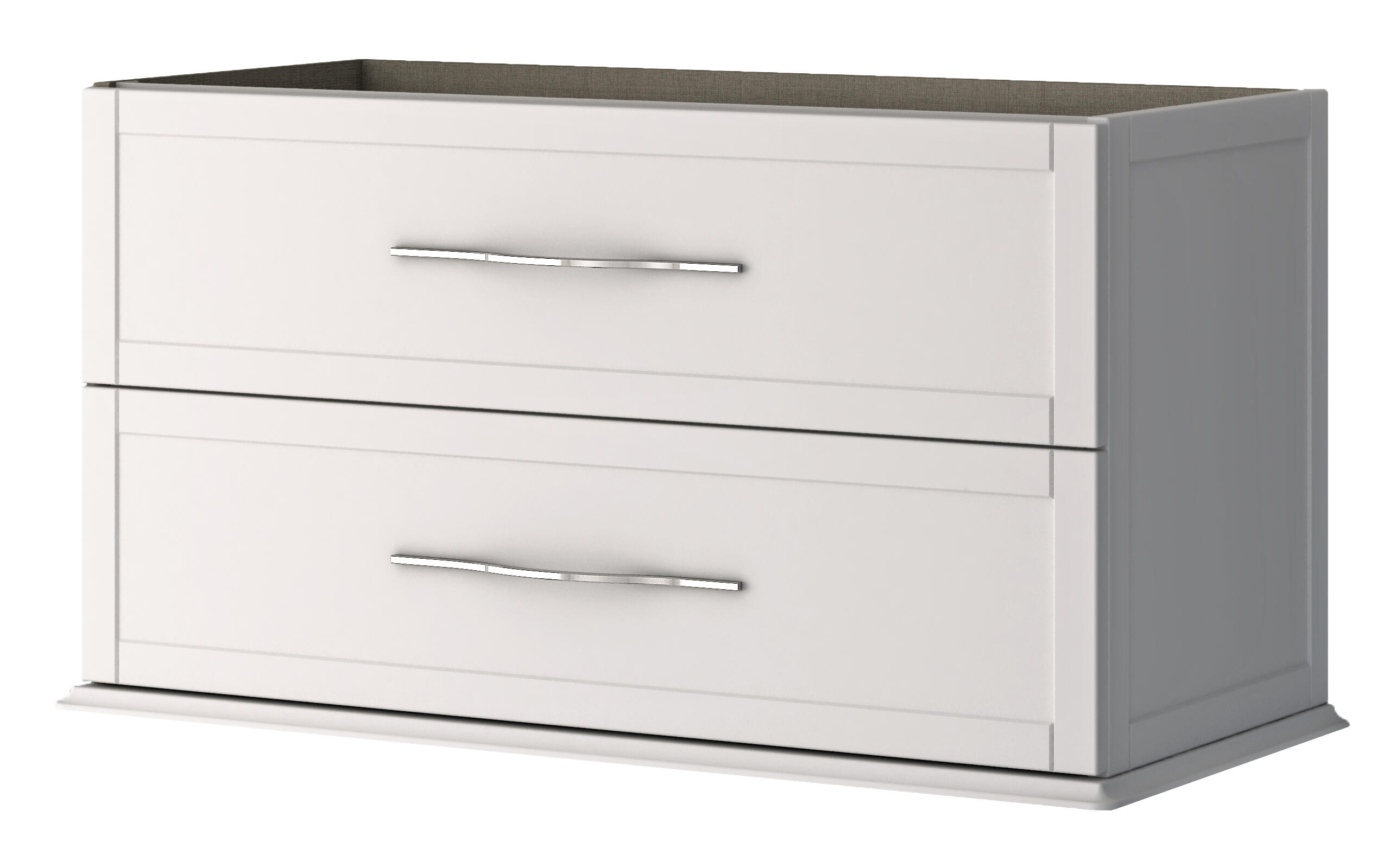 Mobile da bagno sospeso sotto lavabo L 100 x H 55 x P 46 cm bianco laccato opaco, 2 cassetti BADEN HAUS Tiffany - 2