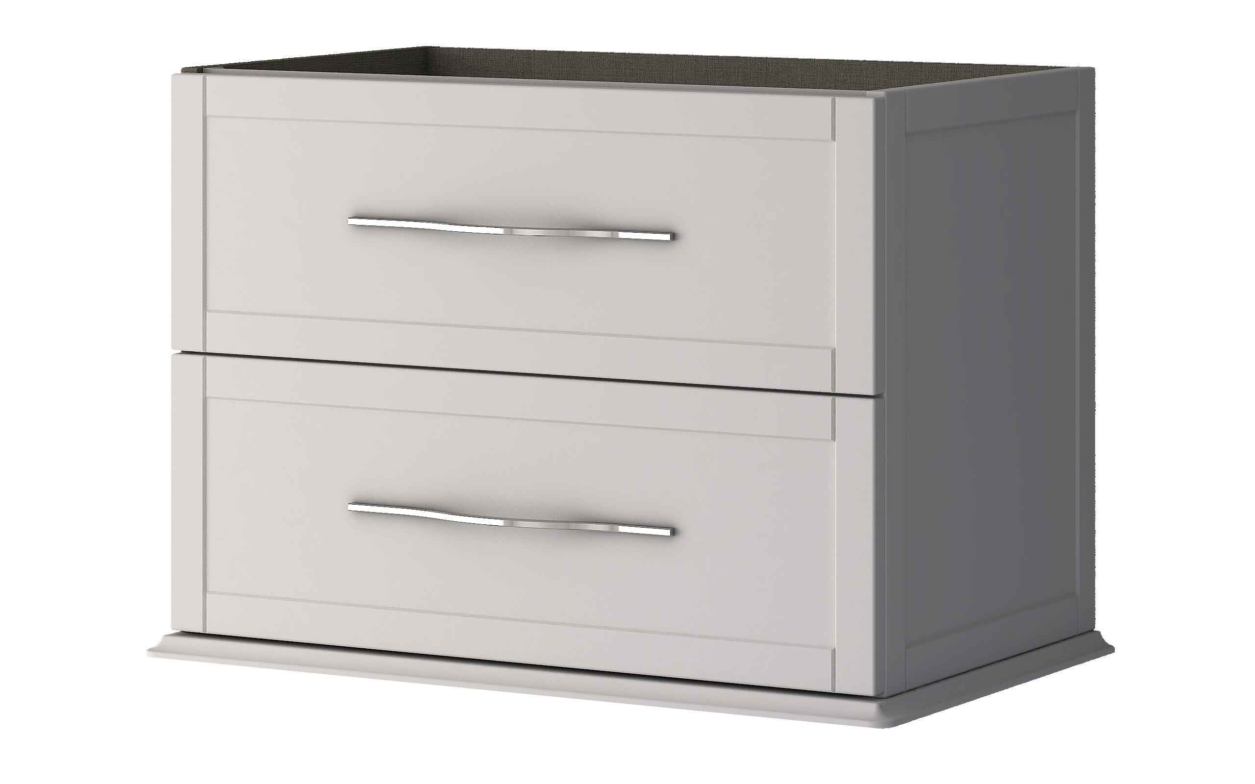 Mobile da bagno sospeso sotto lavabo L 74 x H 55 x P 46 cm bianco laccato opaco, 2 cassetti BADEN HAUS Tiffany - 2