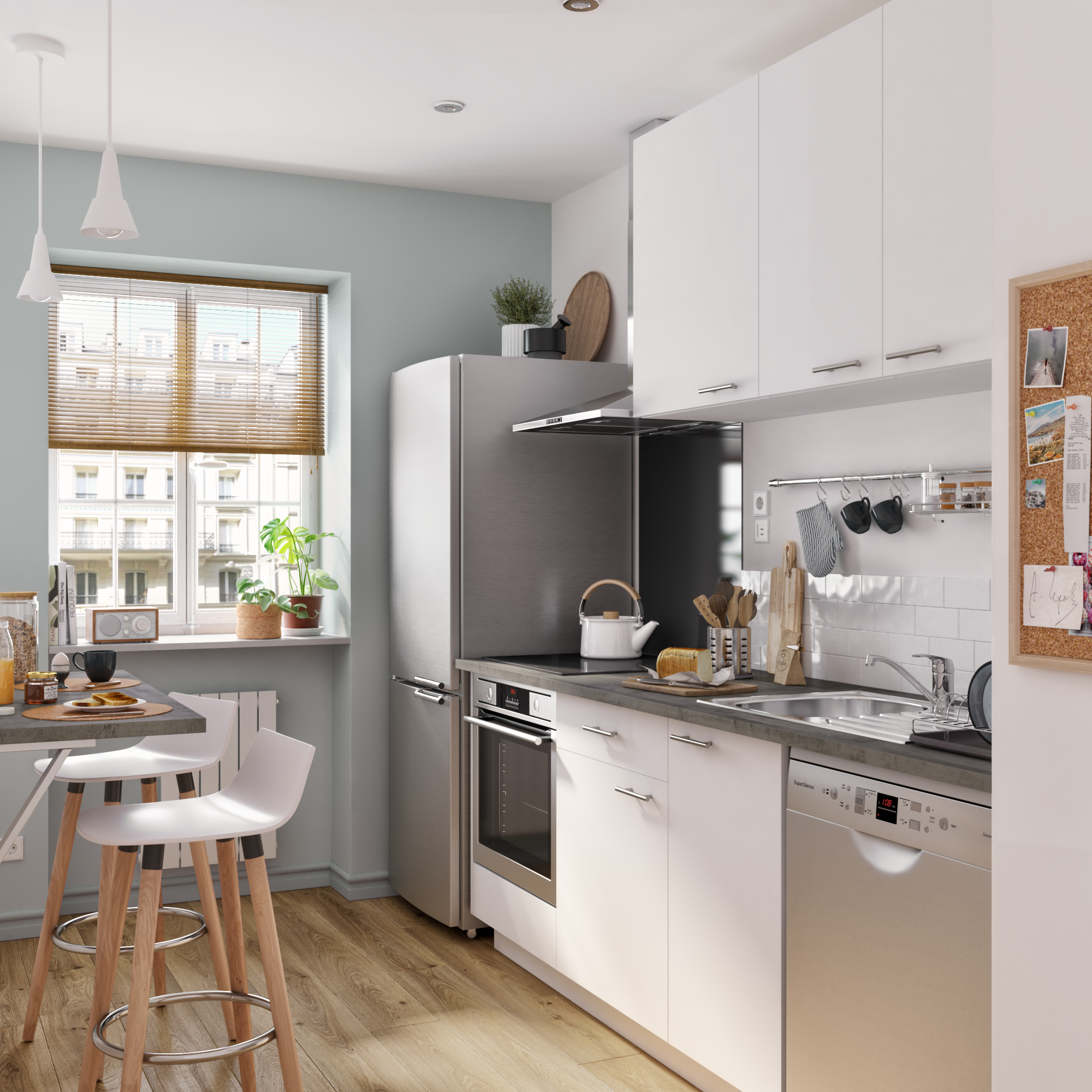 Painel/Porta de cozinha Delinia Sofia 60X215 cm branco - 10