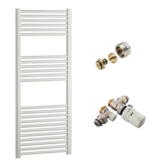 Scaldasalviette ad acqua calda EQUATION OPERA bianco interasse 450 mm, L 50 x H 120 cm