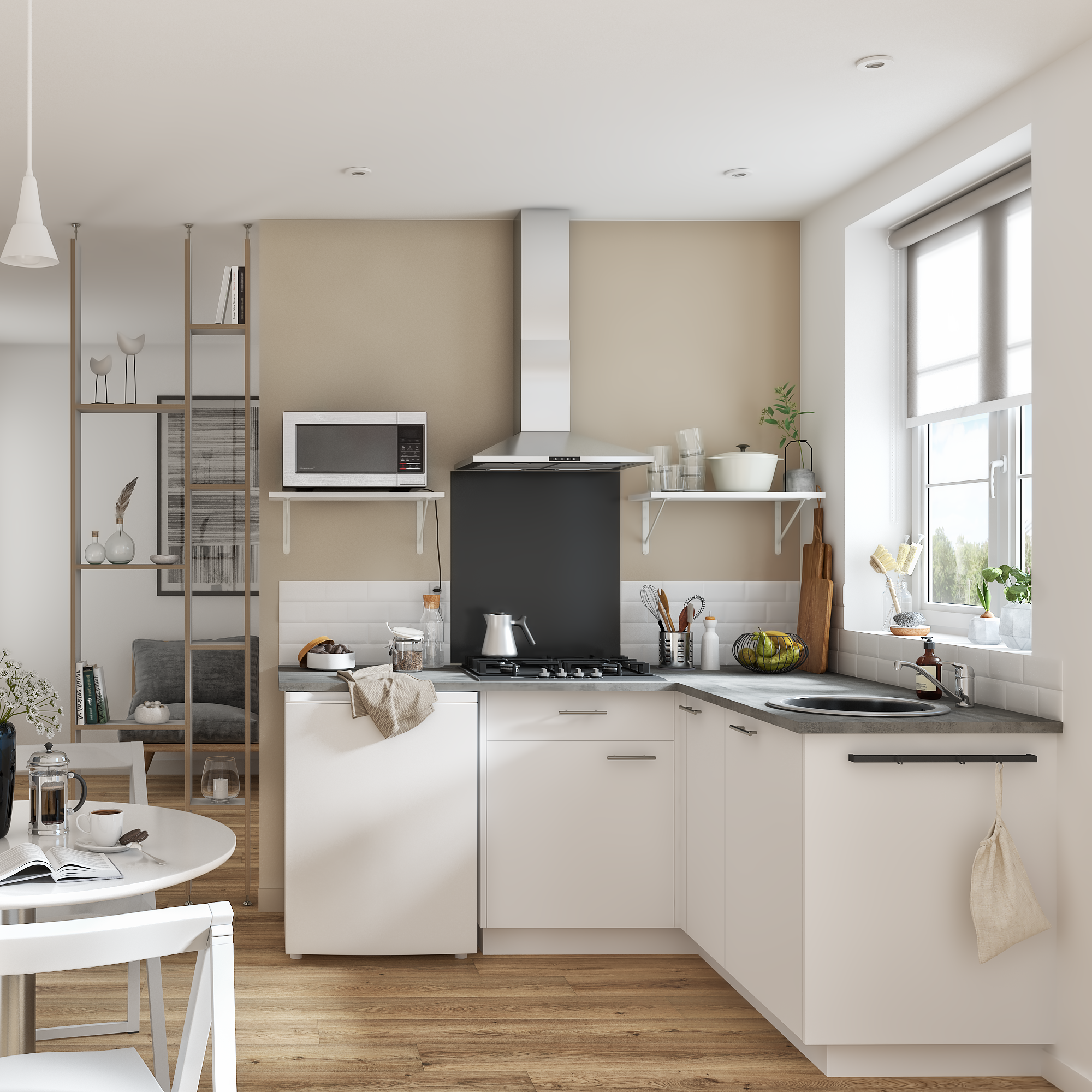 Régua de ângulo Delinia Sofia 9X77 cm branco - 8