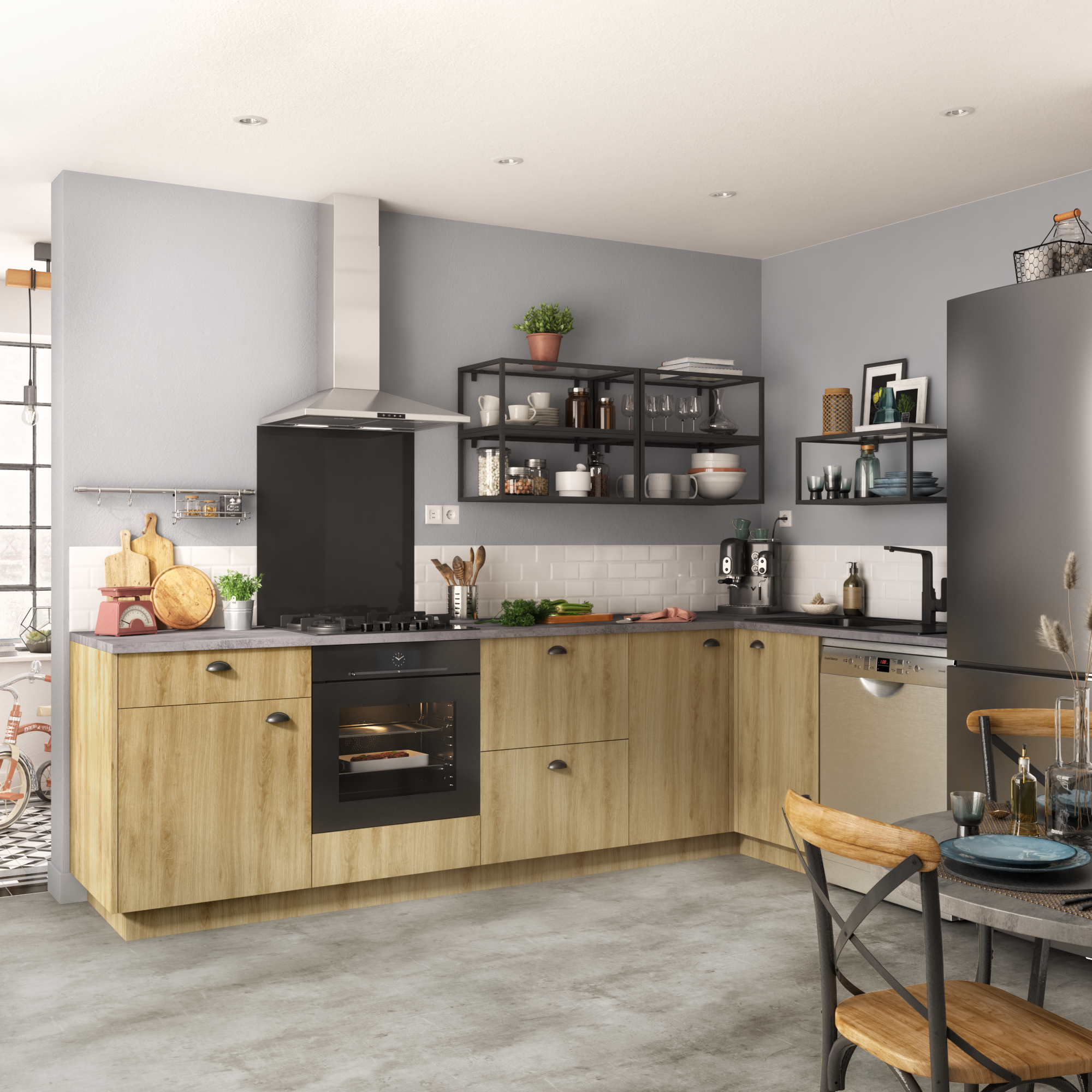 Frente gaveta de cozinha Delínia Roma 45X13 cm - 6